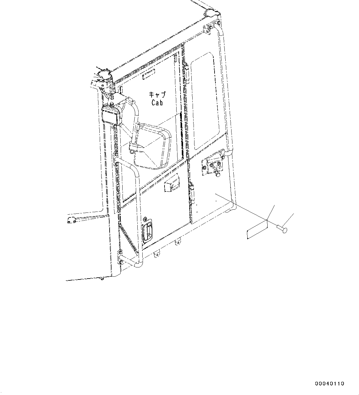 Схема запчастей Komatsu WA320PZ-6 - ROPS ПЛАСТИНА (№7-) ROPS ПЛАСТИНА, ROPS, АНГЛ.