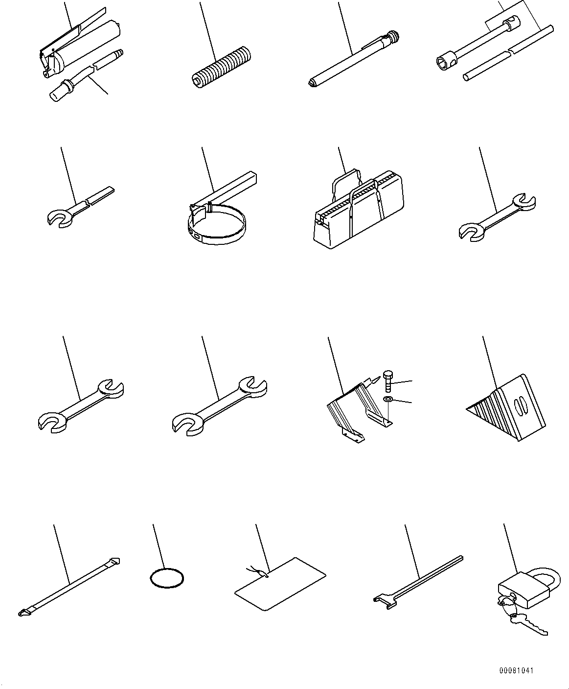 Схема запчастей Komatsu WA320PZ-6 - ОСНОВН. ИНСТРУМЕНТ SET (№7-7798) ОСНОВН. ИНСТРУМЕНТ SET, С КРЫШКА МАСЛОНАЛИВНОГО ПАТРУБКА БЛОКИРОВКА И КРЫШКИБЛОКИР., БАШМАКИ ДЛЯ КОЛЕС