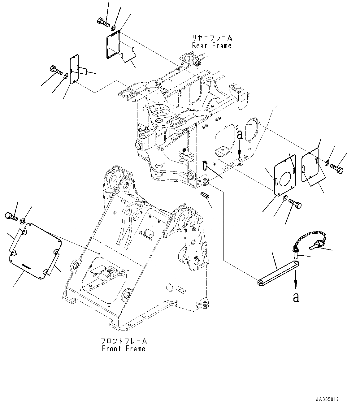 Схема запчастей Komatsu WA320PZ-6 - СОЧЛ. СОЕД. БЛОКИР. BAR И РАМА COVER, (№78-) СОЧЛ. СОЕД. БЛОКИР. BAR И РАМА COVER, ЕС СПЕЦ-ЯIFICATION