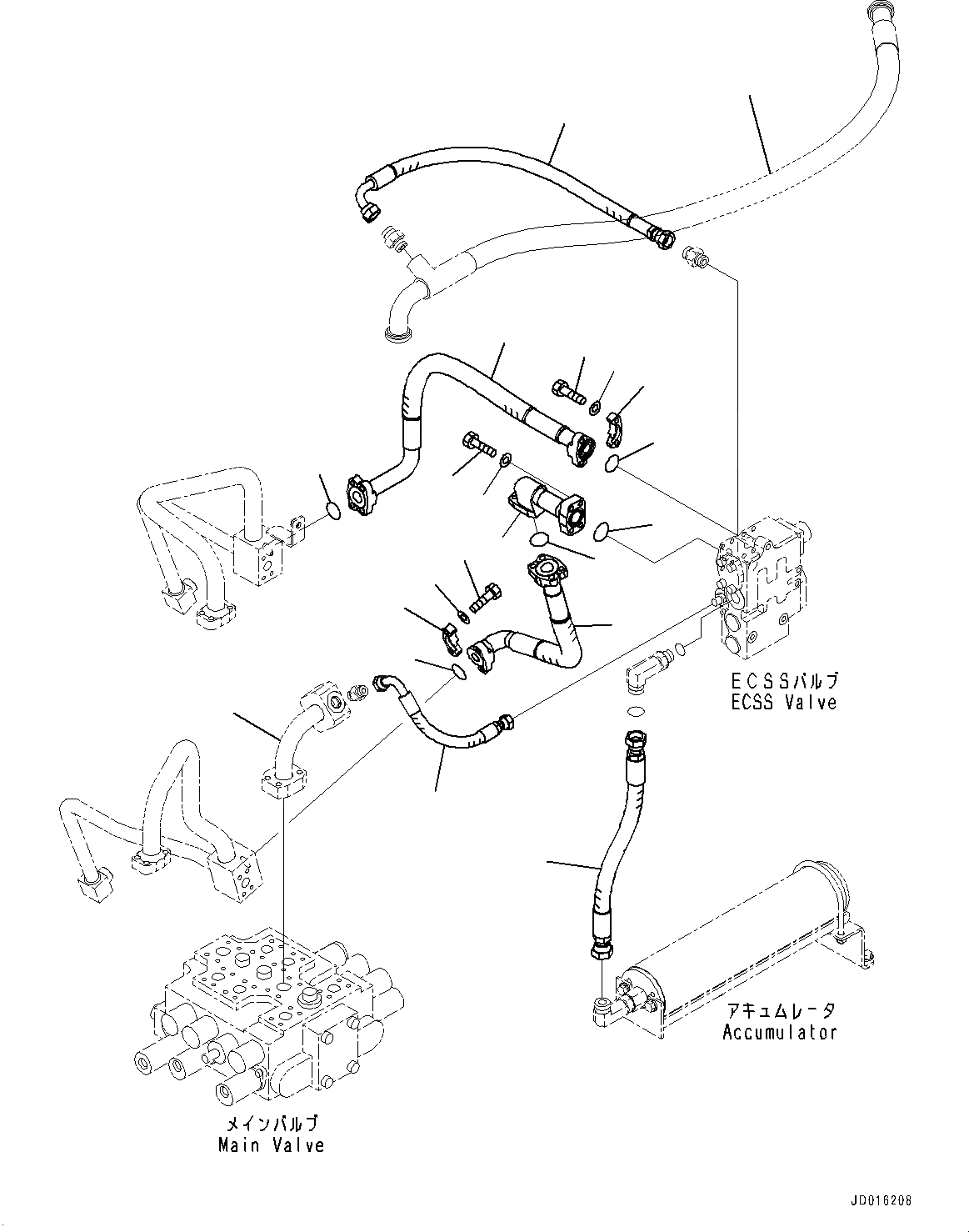 Схема запчастей Komatsu WA320PZ-6 - ГИДРОЛИНИЯ, С 3-Х СЕКЦ. КОНТР. КЛАПАНОМ, MULTI-COUPLER, СЕВ. АМЕРИКА, ECSS, ЭКСТРЕНН. РУЛЕВ. УПРАВЛЕНИЕ, АВТОМАТИЧ. УПРАВЛ-Е ТИП, PI ГИДРОЛИНИЯ, С 3-Х СЕКЦ. КОНТР. КЛАПАНОМ, MULTI-COUPLER, СЕВ. АМЕРИКА, ECSS, ЭКСТРЕНН. 