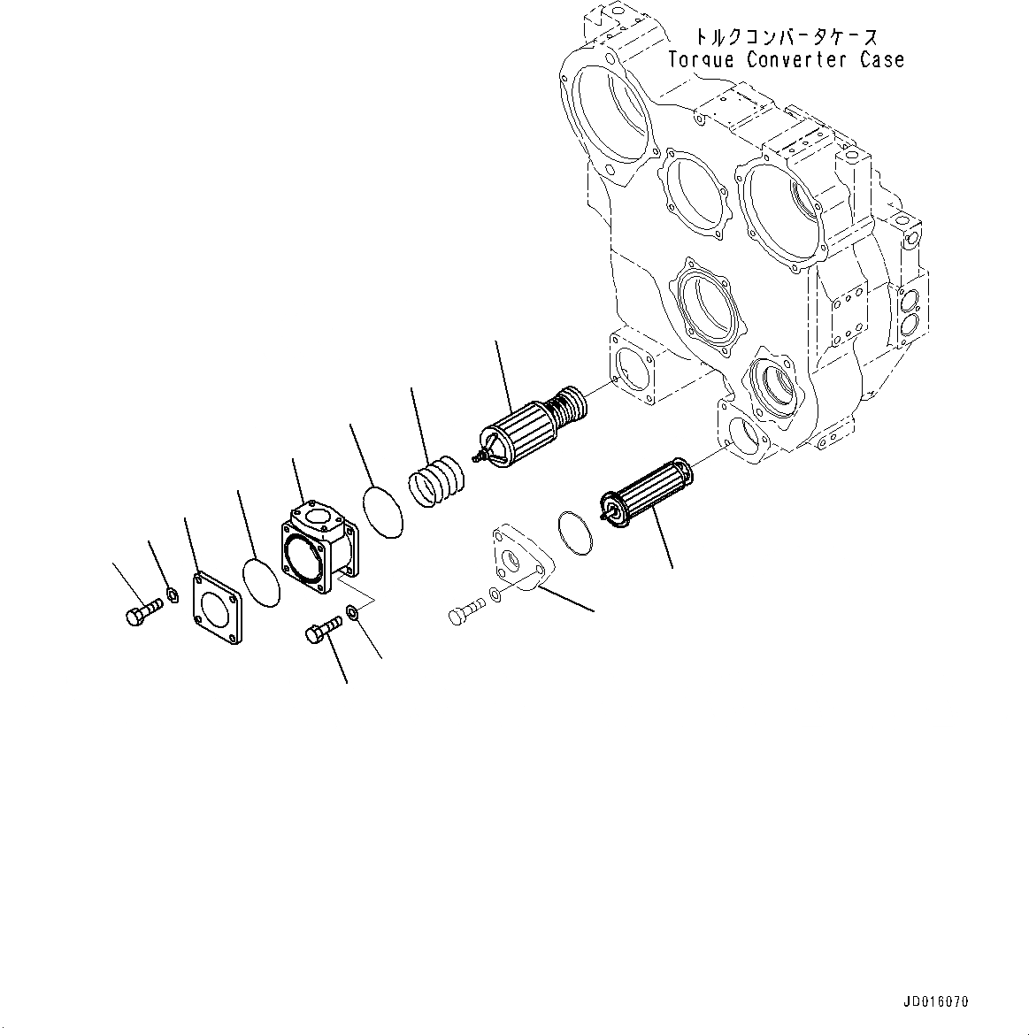 Схема запчастей Komatsu D85PX-15E0 - СИЛОВАЯ ПЕРЕДАЧА, ФИЛЬТР (№9-) СИЛОВАЯ ПЕРЕДАЧА, БЕЗ ДВИГАТЕЛЬ С ПОДОГРЕВАТЕЛЬ ХЛАДАГЕНТА