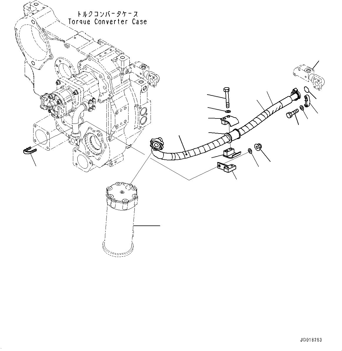 Схема запчастей Komatsu D85PX-15E0 - СИЛОВАЯ ПЕРЕДАЧА ТРУБЫ (№9-) СИЛОВАЯ ПЕРЕДАЧА ТРУБЫ