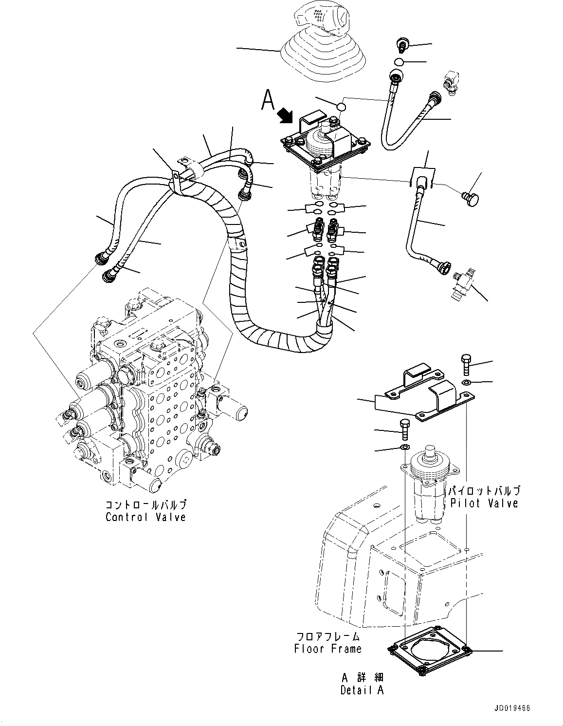 Схема запчастей Komatsu D85PX-15E0 - ОСНОВН. КОНСТРУКЦИЯ, КЛАПАН PPCТРУБЫ (№9-) ОСНОВН. КОНСТРУКЦИЯ, С КАБИНОЙ, БЕЗ МНОГОСТОЕЧН. РЫХЛИТ.