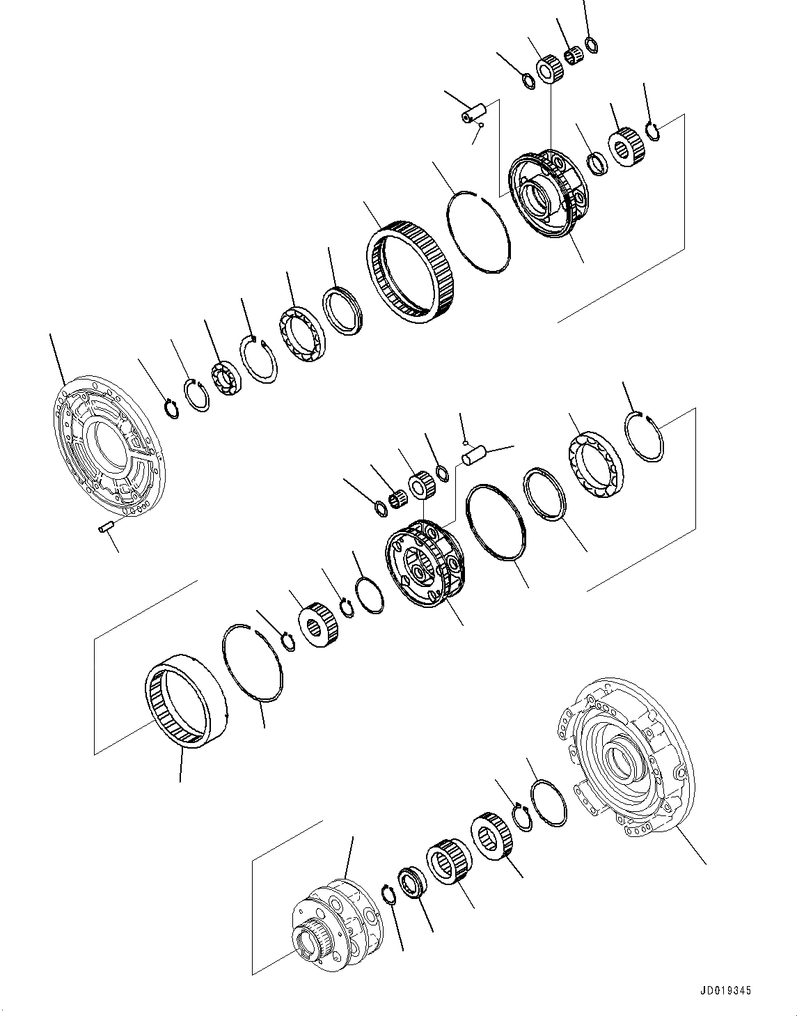 Схема запчастей Komatsu D85EX-15E0 - СИЛОВАЯ ПЕРЕДАЧА, ТРАНСМИССИЯ (/) (№9-) СИЛОВАЯ ПЕРЕДАЧА, ДЛЯ ДВИГАТЕЛЬ С ПОДОГРЕВАТЕЛЬ ХЛАДАГЕНТА