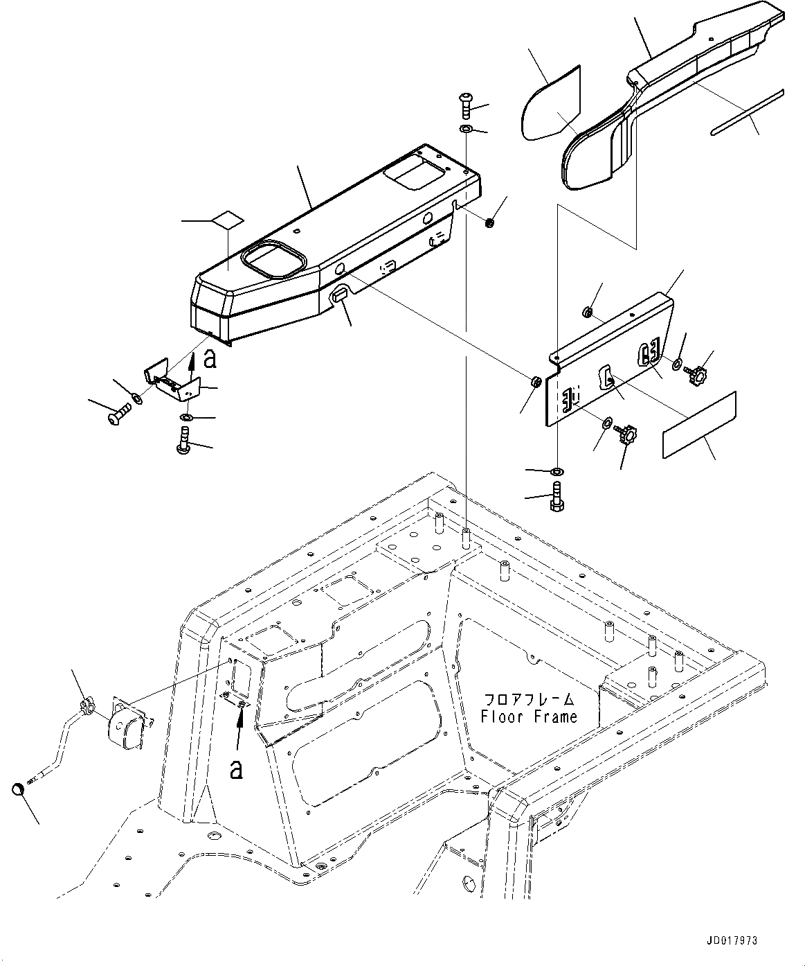 Схема запчастей Komatsu D85EX-15E0 - ОСНОВН. КОНСТРУКЦИЯ, ПОДЛОКОТНИК, ПРАВ. (№9-) ОСНОВН. КОНСТРУКЦИЯ, С КАБИНОЙ, ДЛЯ TОБОД КОЛЕСАMING DOZER