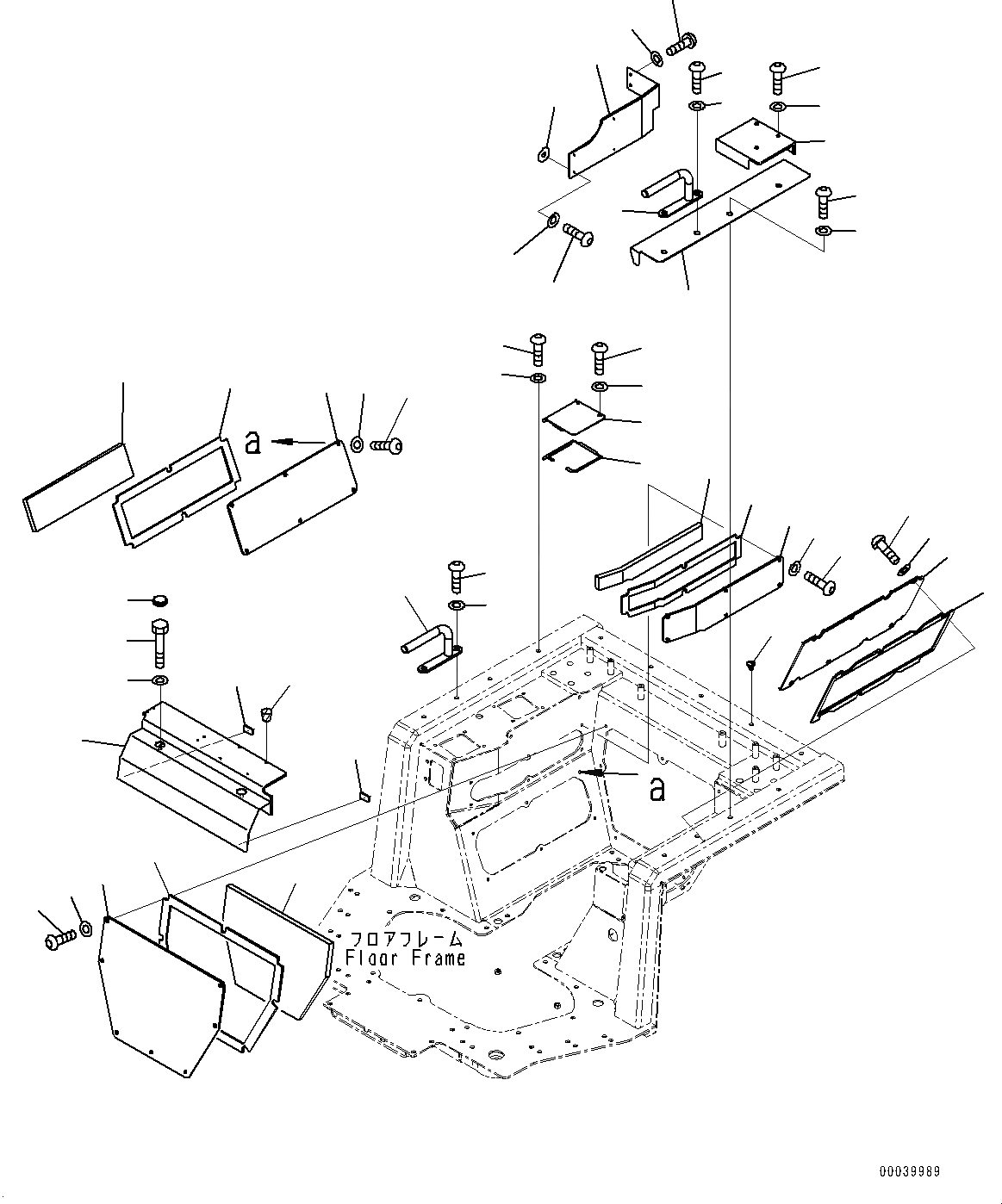 Схема запчастей Komatsu D85EX-15E0 - ПОКРЫТИЕ НИЖН. ЧАСТИ КАБИНЫ, ОСНОВН. КОНСТРУКЦИЯ ВНУТР. ПОКРЫТИЕ (/) (№9-) ПОКРЫТИЕ НИЖН. ЧАСТИ КАБИНЫ, БЕЗ КАБИНЫ