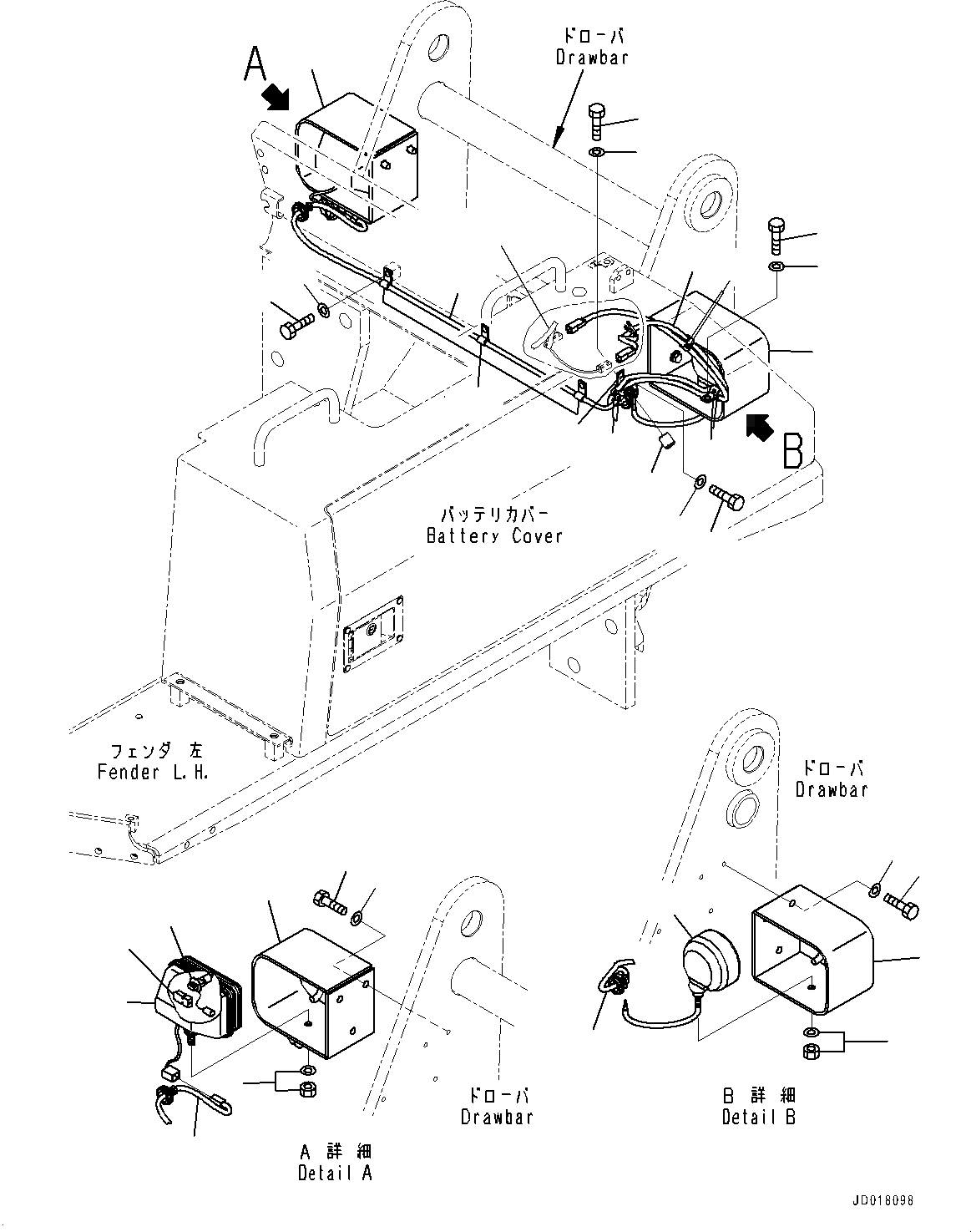 Схема запчастей Komatsu D85EX-15E0 - КОРОНКА РЫХЛИТЕЛЯ ОСВЕЩЕНИЕ (№9-) КОРОНКА РЫХЛИТЕЛЯ ОСВЕЩЕНИЕ, ДЛЯ TОБОД КОЛЕСАMING DOZER