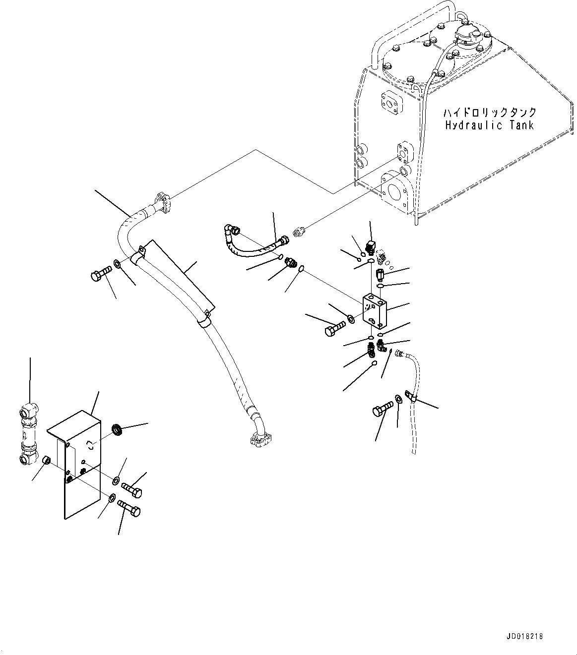 Схема запчастей Komatsu D85EX-15E0 - ЛИНИИ МАСЛООХЛАДИТЕЛЯ, ДРЕНАЖН. ТРУБЫ (№9-) ЛИНИИ МАСЛООХЛАДИТЕЛЯ