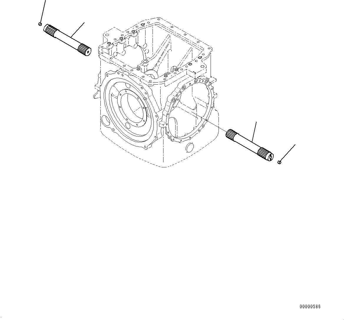 Схема запчастей Komatsu D85EX-15R - СИЛОВАЯ ПЕРЕДАЧА, КОНЕЧНАЯ ПЕРЕДАЧА, ГТР ВАЛ (№-) СИЛОВАЯ ПЕРЕДАЧА, БЕЗ ДВИГАТЕЛЬ С ПОДОГРЕВАТЕЛЬ ХЛАДАГЕНТА