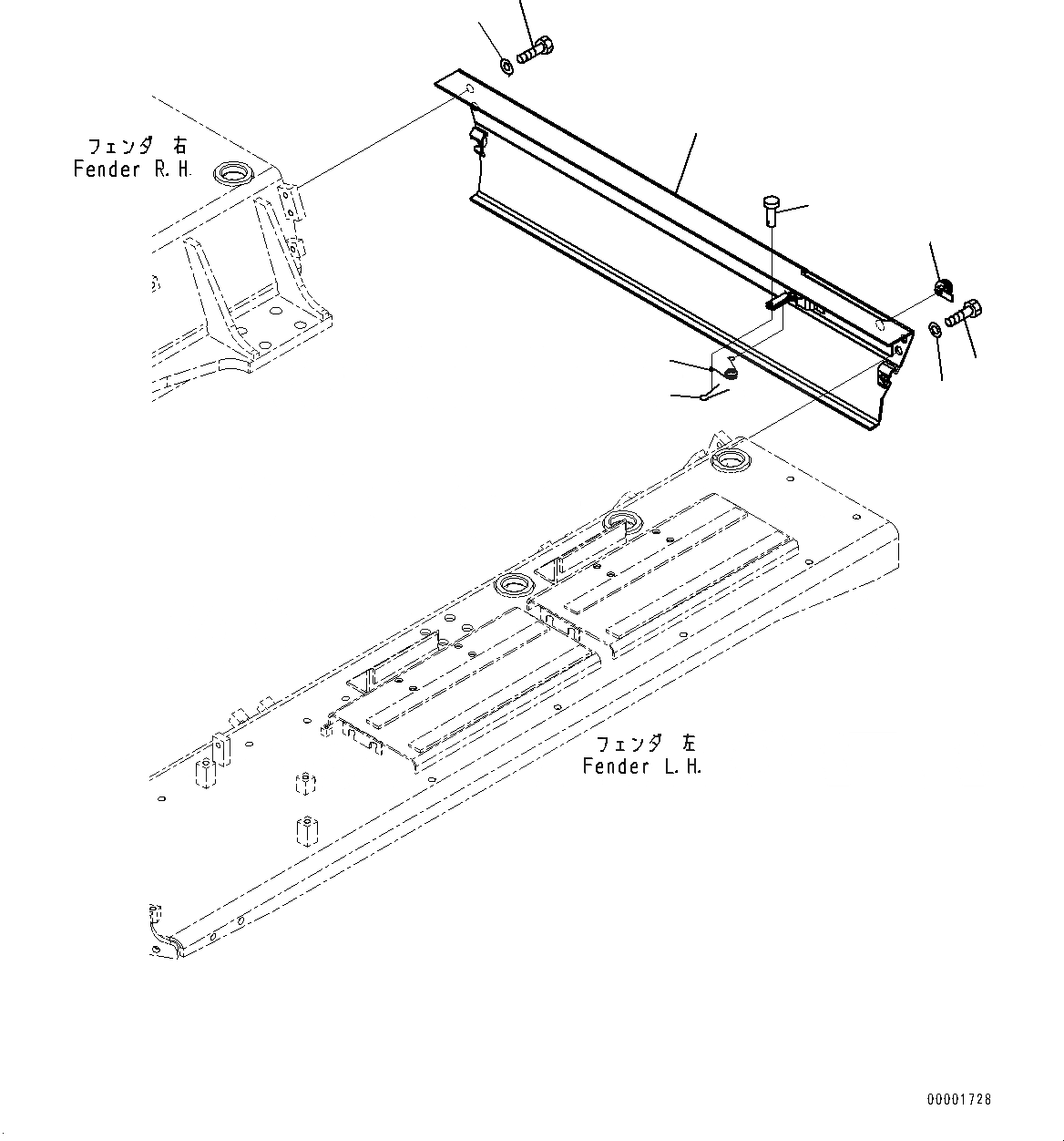 Схема запчастей Komatsu D85EX-15R - ЗАДН. КРЫШКА (№-) ЗАДН. КРЫШКА, БЕЗ МНОГОСТОЕЧН. РЫХЛИТ.