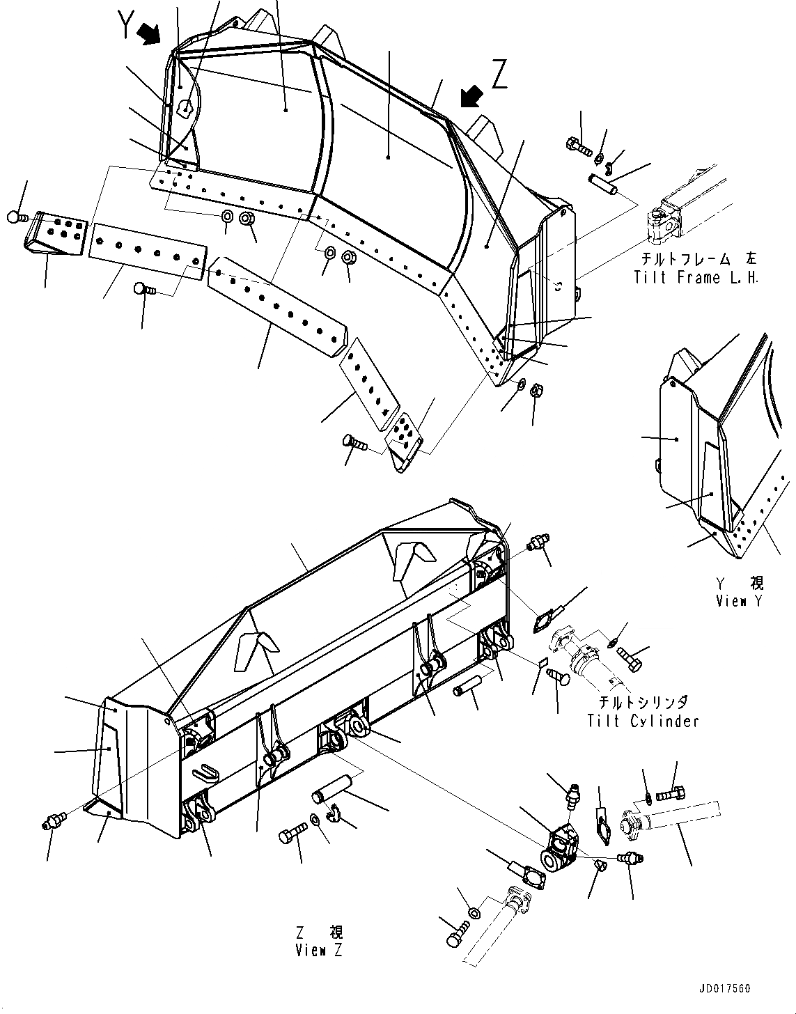 Схема запчастей Komatsu D85EX-15R - DOZER ОТВАЛ (№-) DOZER ОТВАЛ, УСИЛЕНН., ДЛЯ U DOZER
