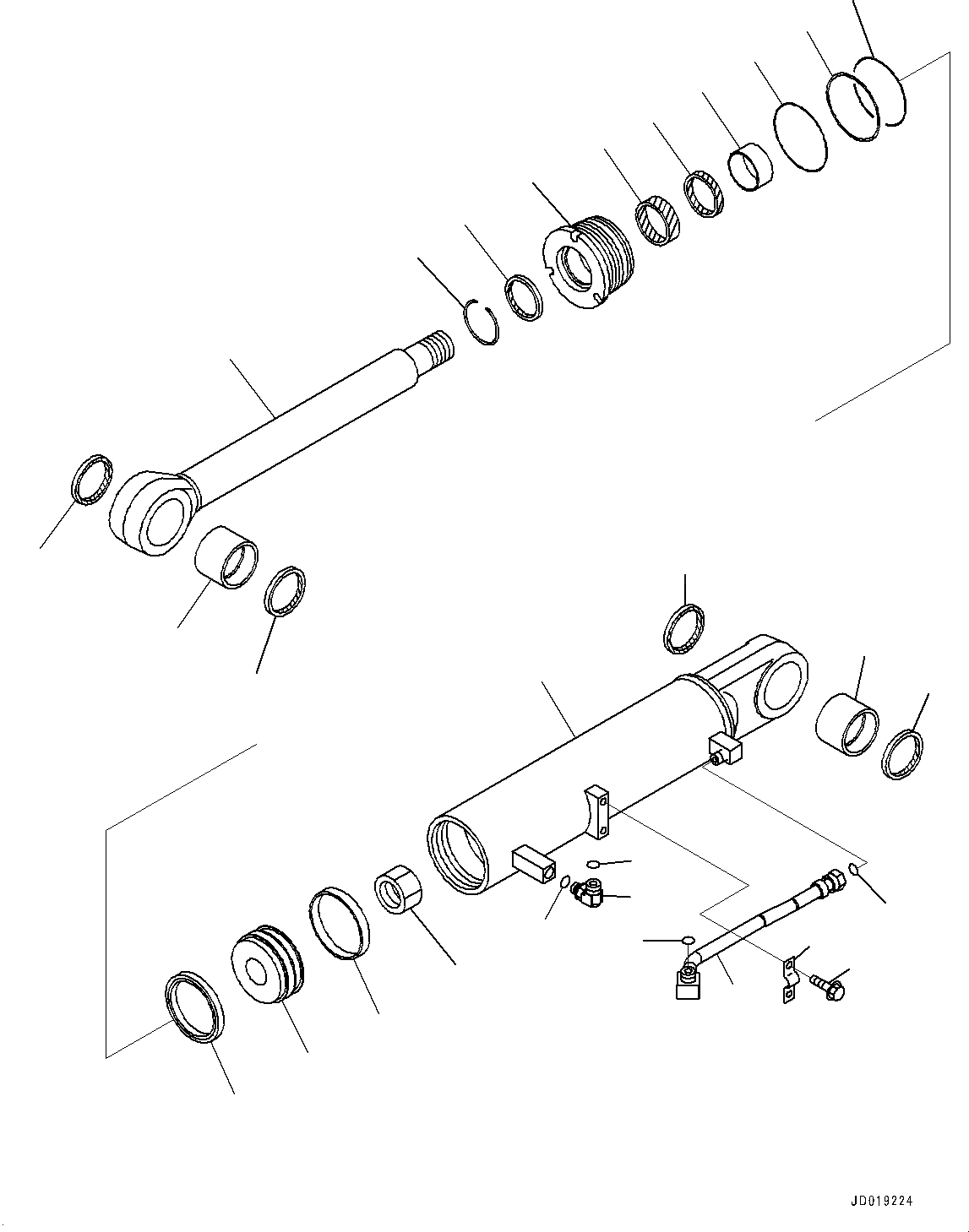 Схема запчастей Komatsu D85EX-15R - РЫХЛИТЕЛЬ, ВНУТР. ЧАСТИ, ЛЕВ. (№-) РЫХЛИТЕЛЬ, С РЕГУЛИР. МНОГОСТОЕЧН. РЫХЛИТ.