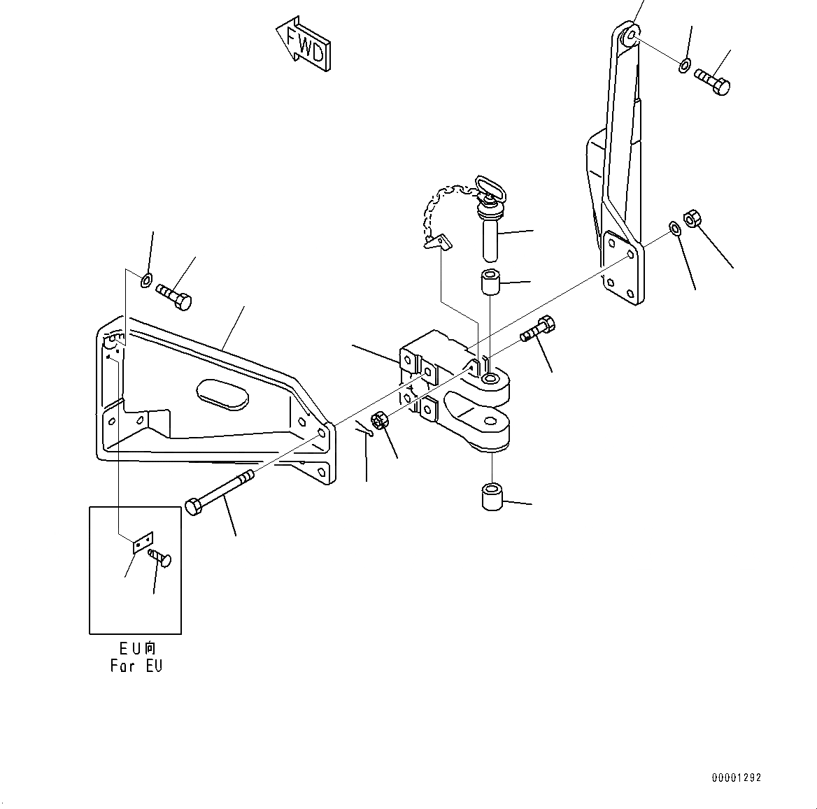 Схема запчастей Komatsu D85EX-15R - СЦЕПНОЕ УСТРОЙСТВО (№-) СЦЕПНОЕ УСТРОЙСТВО, ДЛЯ УДЛИНН. СЦЕПНОЕ УСТРОЙСТВО ТИП, ЕС НОВ. NOISE ARRANGEMENT 