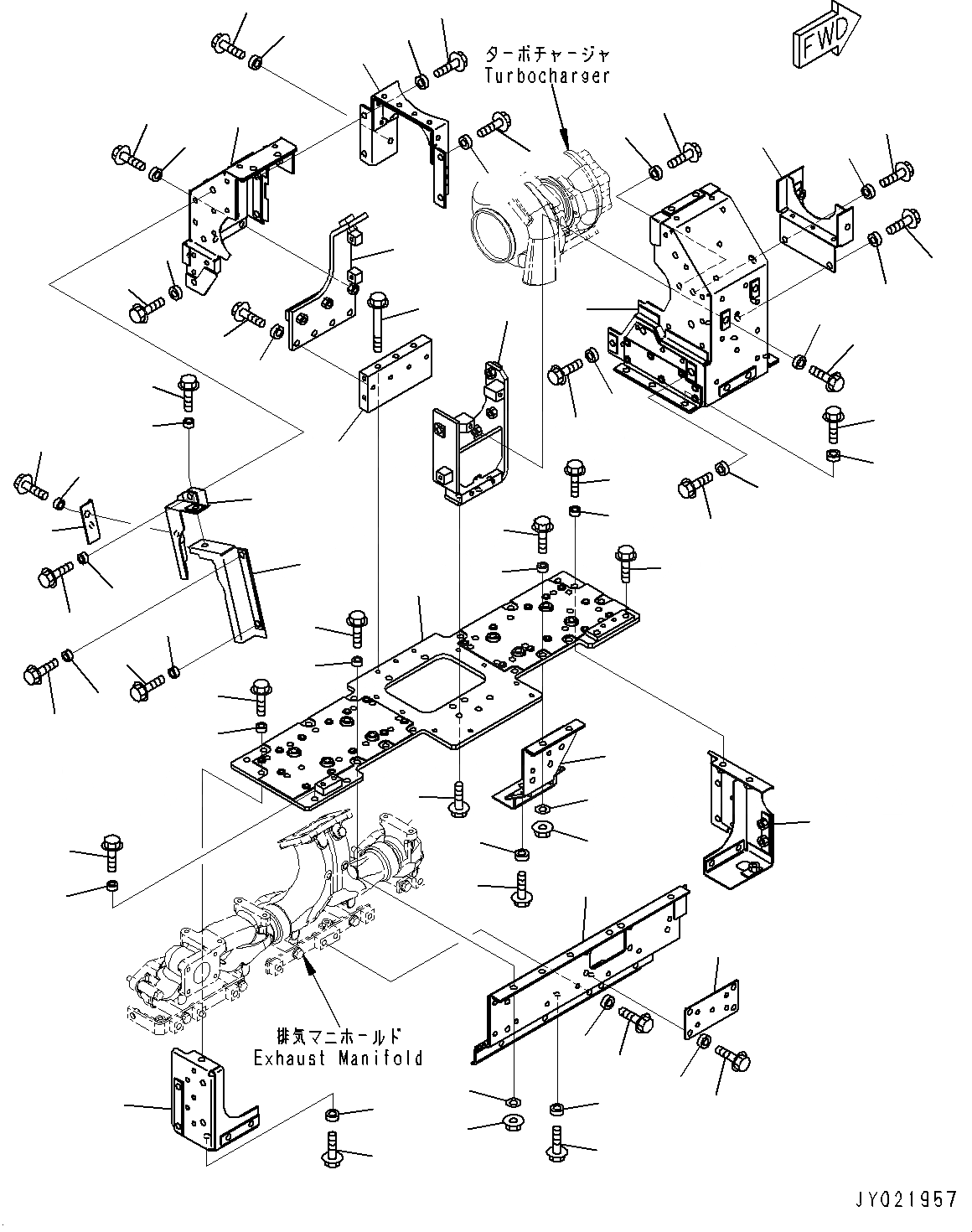 Схема запчастей Komatsu SAA6D125E-5C - ТЕРМОЗАЩИТА, ДЛЯ EX. КОЛЛЕКТОР И TURBO (№7-) ТЕРМОЗАЩИТА, LANDFILL СПЕЦ-ЯIFICATION