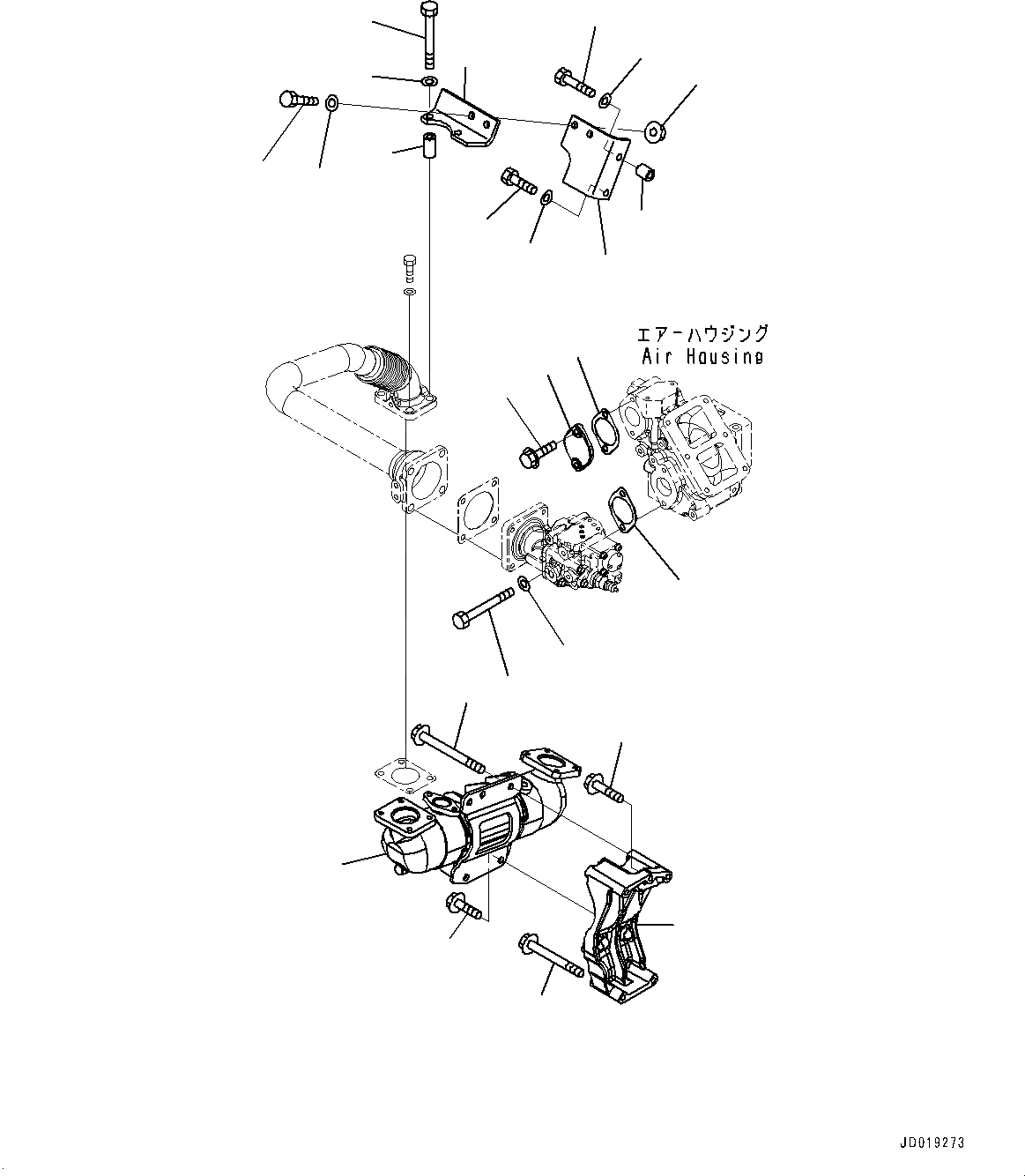 Схема запчастей Komatsu SAA6D125E-5C - ВЫПУСКН. GAS RE-CIRCULATION (EGR) КЛАПАН, EGR КЛАПАН И ОХЛАДИТЕЛЬ КРЕПЛЕНИЕ (№7-) ВЫПУСКН. GAS RE-CIRCULATION (EGR) КЛАПАН, ДЛЯ ХОЛОДН. AREA СПЕЦ-ЯIFICATION A (- DEG C)
