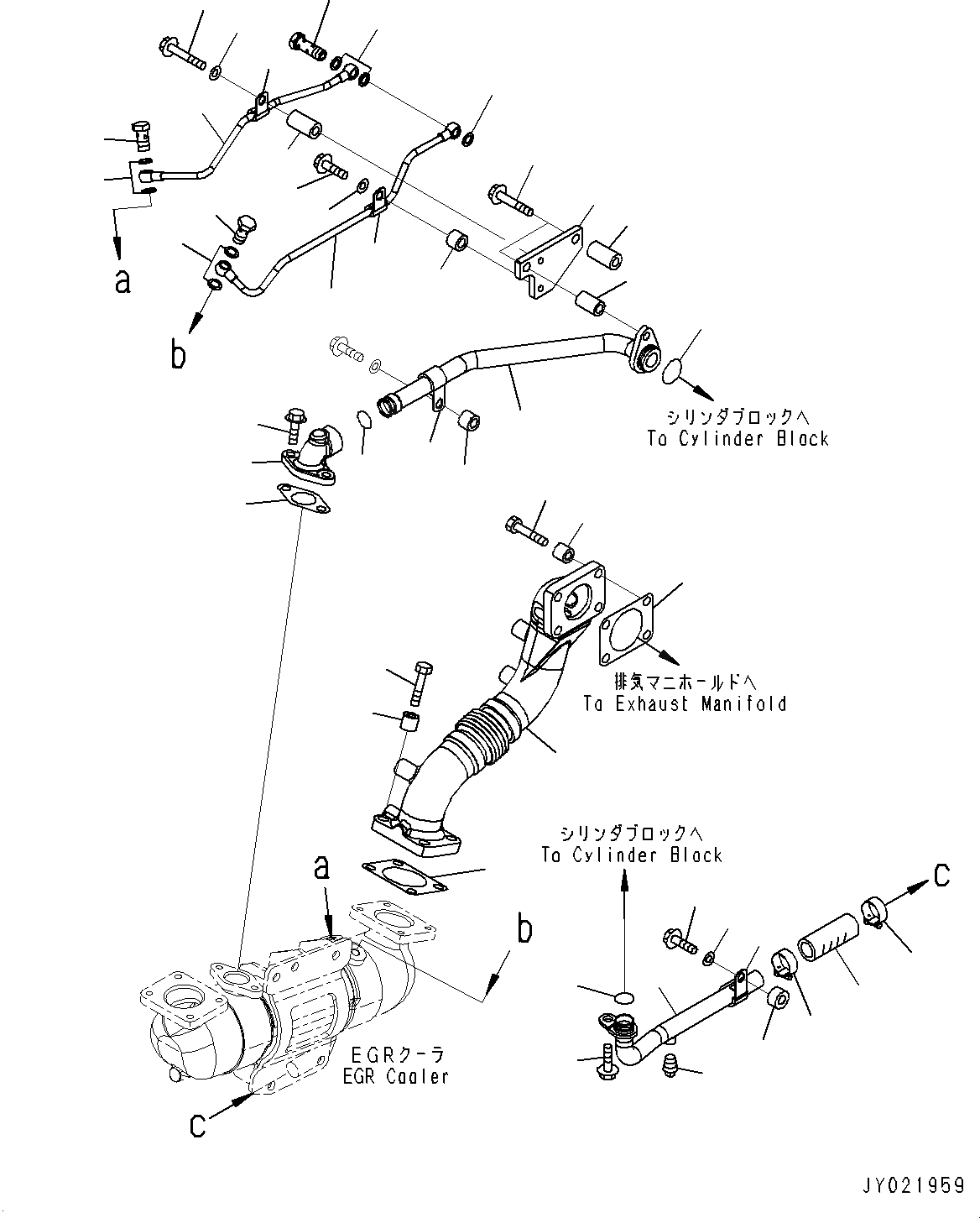 Схема запчастей Komatsu SAA6D125E-5C - ВЫПУСКН. GAS RE-CIRCULATION (EGR) КЛАПАН, EGR ЛИНИЯ ОХЛАЖДЕНИЯ И ВОЗДУШН. ВЕНТИЛЯЦИЯ (№7-) ВЫПУСКН. GAS RE-CIRCULATION (EGR) КЛАПАН, ДЛЯ ХОЛОДН. AREA СПЕЦ-ЯIFICATION A (- DEG C)