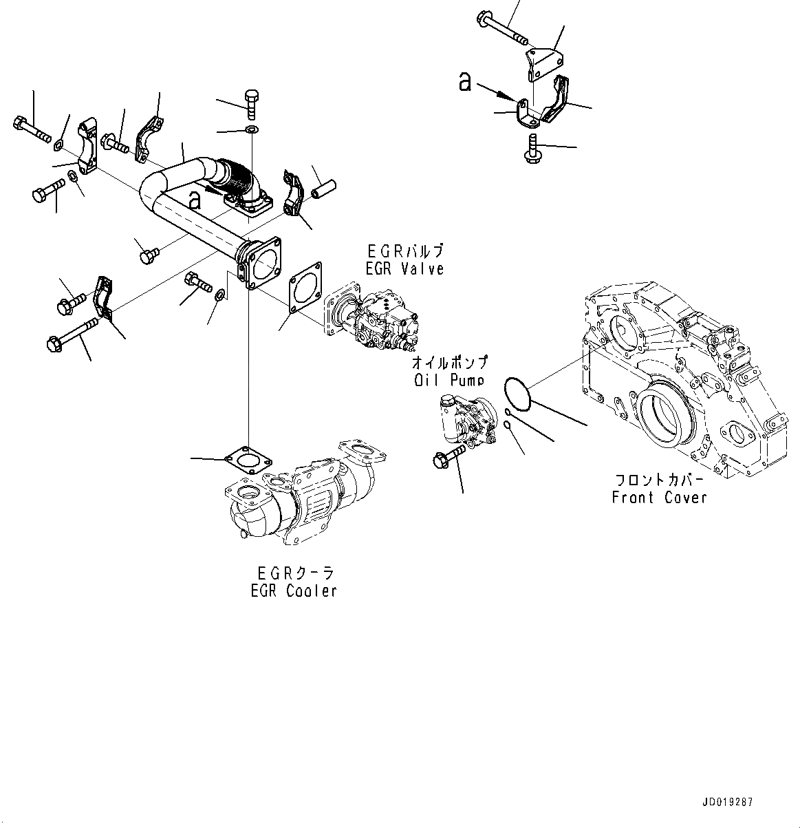 Схема запчастей Komatsu SAA6D125E-5C - ВЫПУСКН. GAS RE-CIRCULATION (EGR) КЛАПАН, EGR УПРАВЛЯЮЩ. КЛАПАН ТРУБЫ (№7-) ВЫПУСКН. GAS RE-CIRCULATION (EGR) КЛАПАН, LANDFILL СПЕЦ-ЯIFICATION