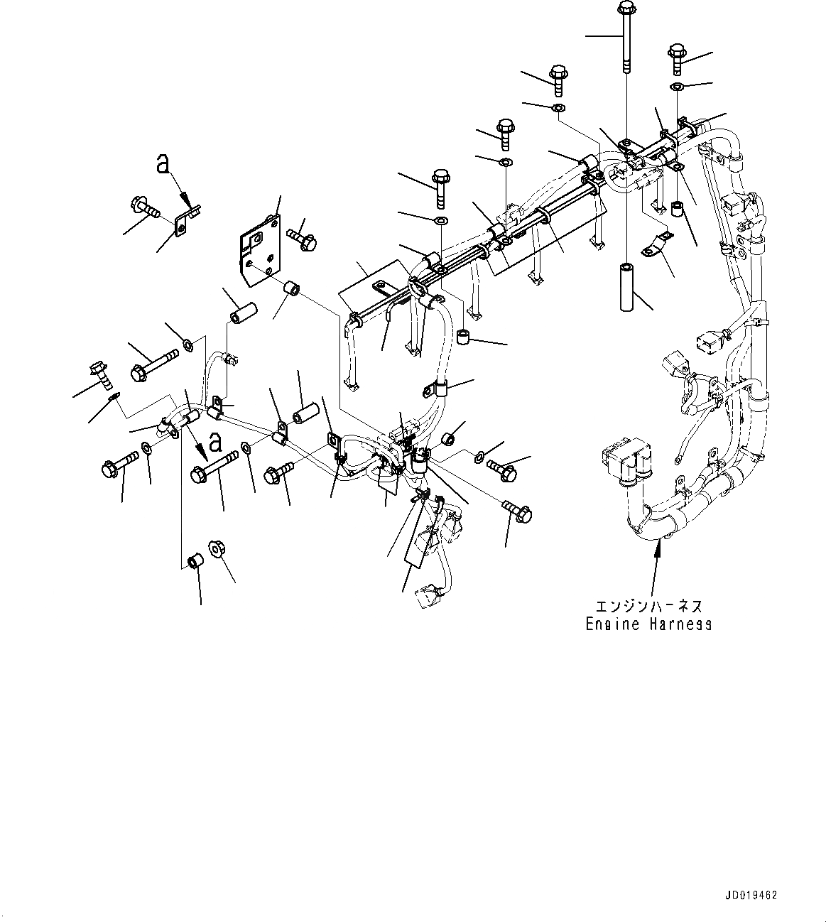 Схема запчастей Komatsu SAA6D125E-5C - ПРОВОДКА, ПРОВОДКА СУППОРТ (№7-) ПРОВОДКА, ДЛЯ 7AMP. ГЕНЕРАТОР