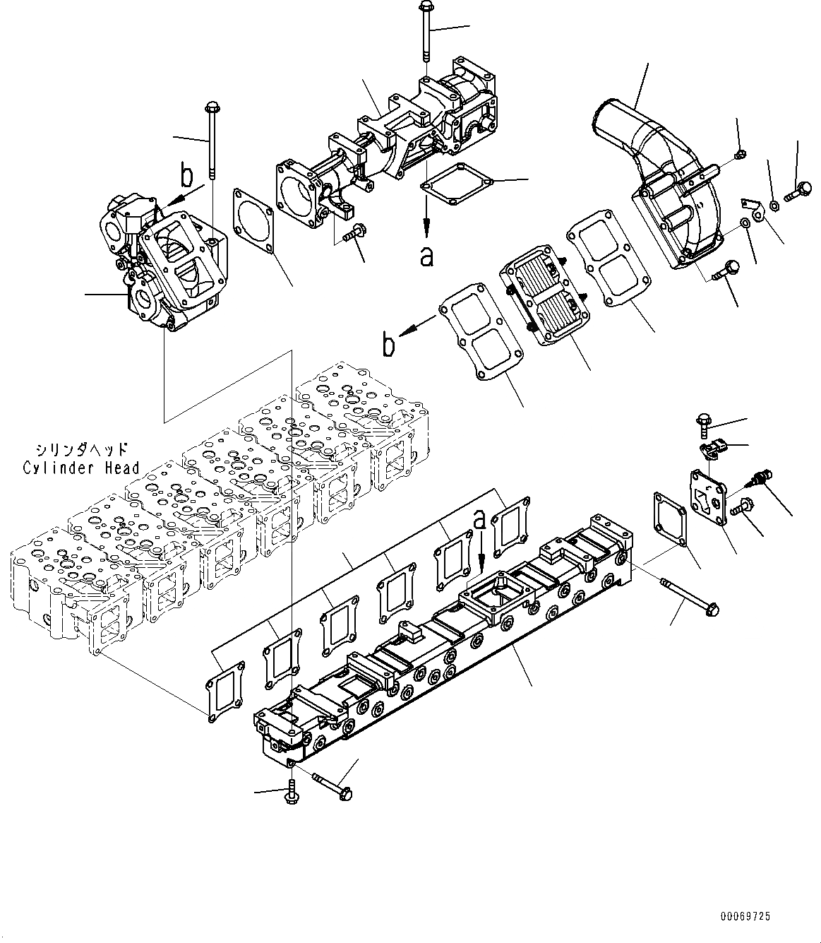 Схема запчастей Komatsu SAA6D125E-5CR - ТРУБОПРОВОД ВПУСКА ВОЗДУХА (№89-) ТРУБОПРОВОД ВПУСКА ВОЗДУХА