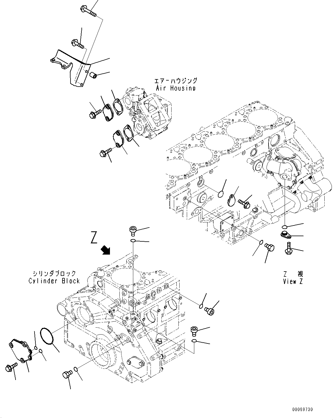 Схема запчастей Komatsu SAA6D125E-5CR - ВЫПУСКН. GAS RE-CIRCULATION (EGR) КЛАПАН (№89-) ВЫПУСКН. GAS RE-CIRCULATION (EGR) КЛАПАН