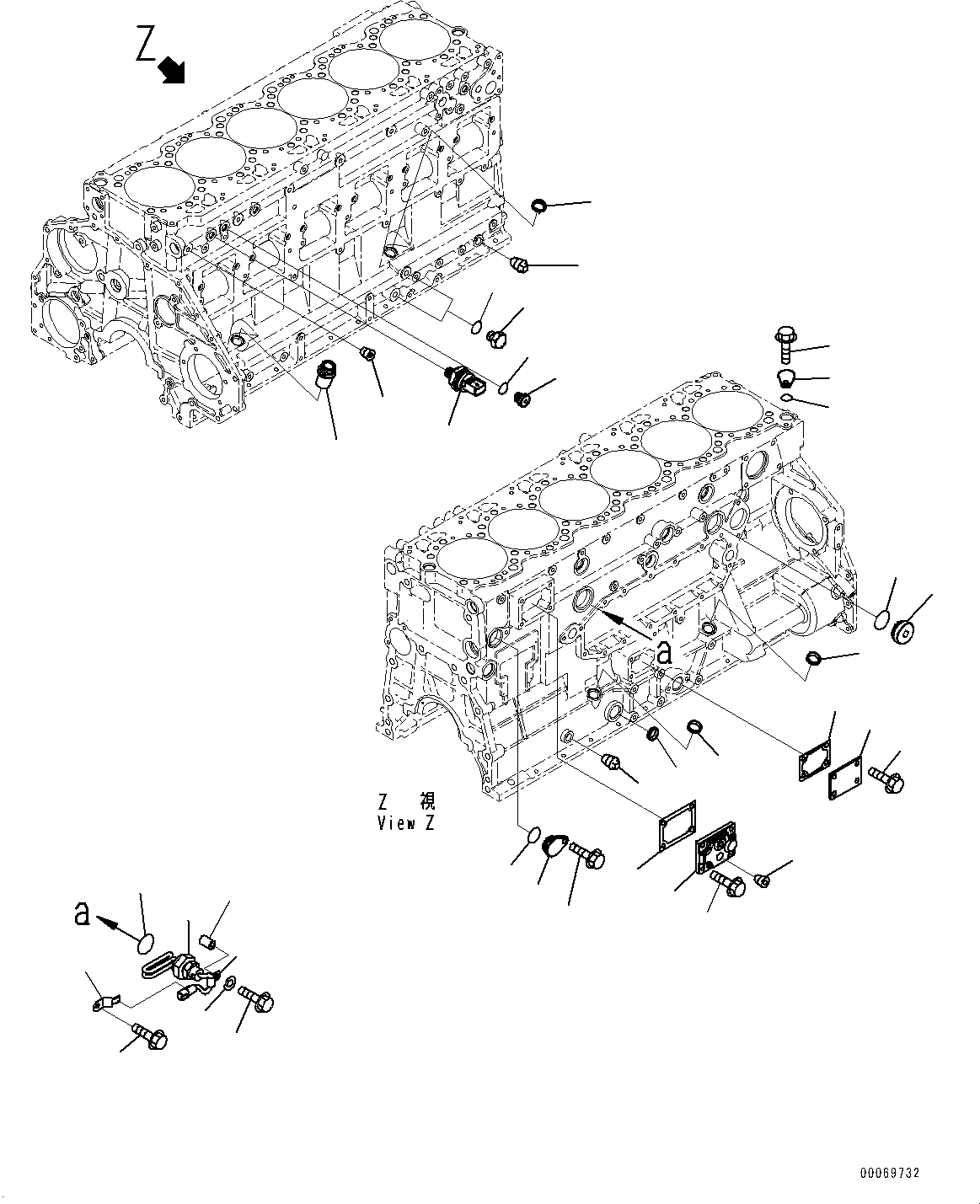 Схема запчастей Komatsu SAA6D125E-5CR - БЛОК ЦИЛИНДРОВ (№89-) БЛОК ЦИЛИНДРОВ, МОРОЗОУСТОЙЧИВ. СПЕЦИФ-Я (-DEG C)