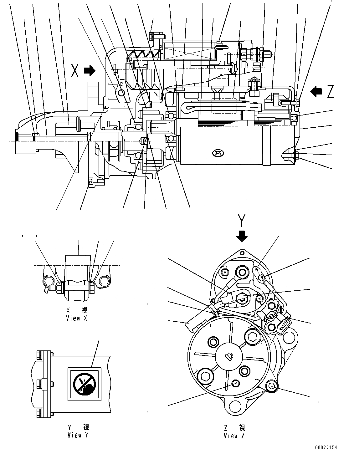 Схема запчастей Komatsu SAA6D125E-5CR - СТАРТЕР РЕЛЕ, ВНУТР. ЧАСТИ (№89-) СТАРТЕР РЕЛЕ, 7.KW, ДЛЯ TОБОД КОЛЕСАMING DOZER
