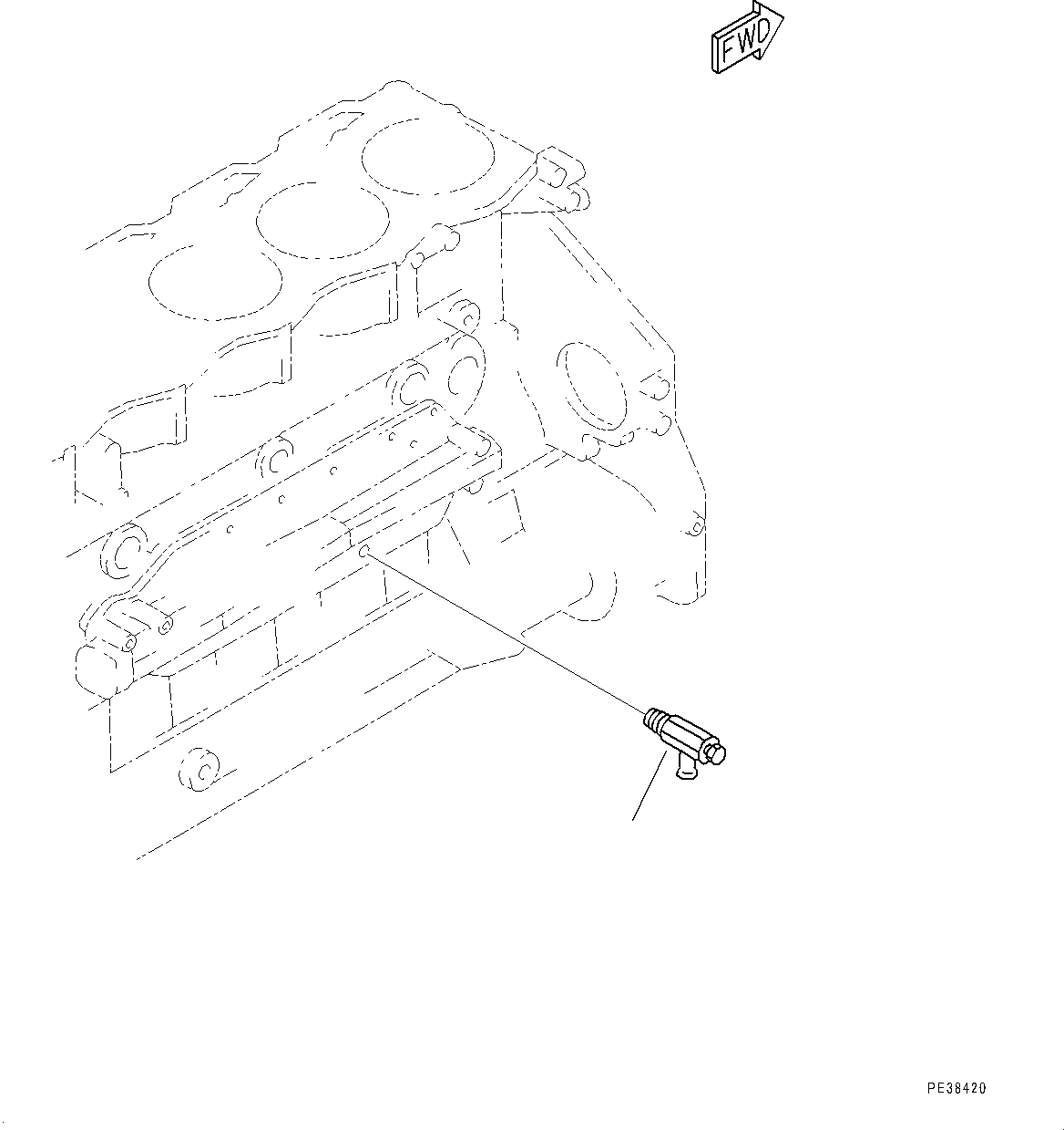 Схема запчастей Komatsu SAA6D125E-5CR - ВОДООТВОДН. КЛАПАН (№89-) ВОДООТВОДН. КЛАПАН