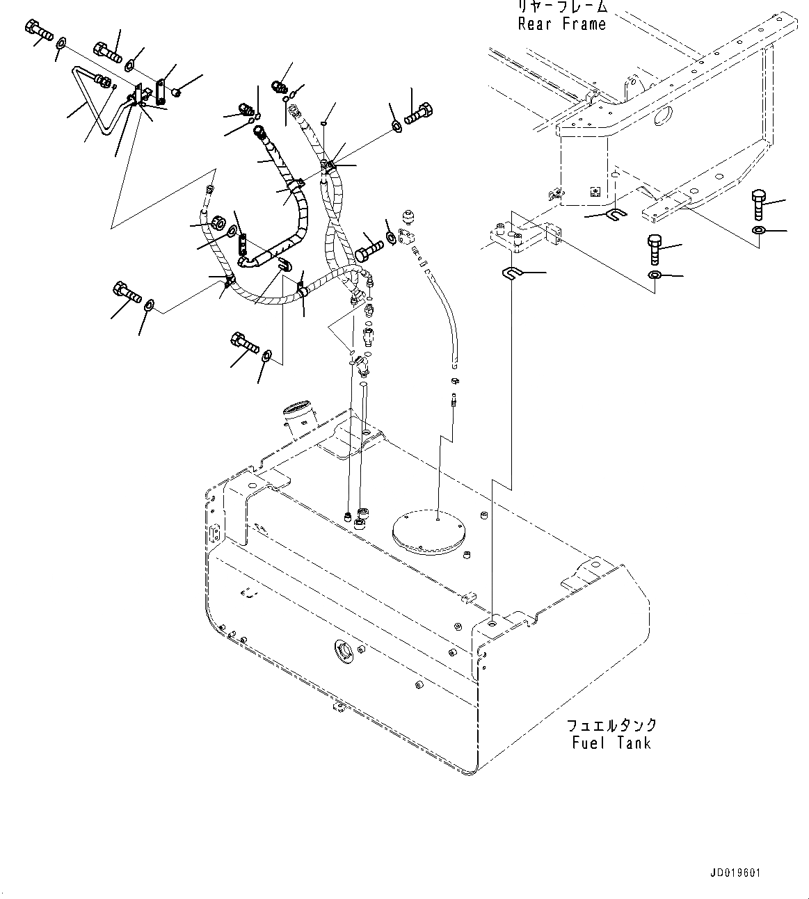 Схема запчастей Komatsu WA500-6 - ТОПЛИВН. БАК., КРЕПЛЕНИЕ (№79-) ТОПЛИВН. БАК., БЕЗ ТОПЛИВН. БЫСТР. ЗАПРАВ. СИСТЕМА