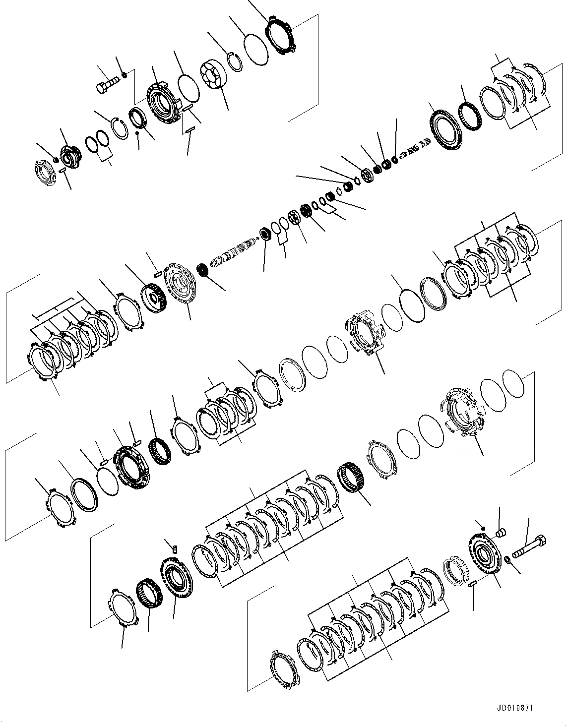 Схема запчастей Komatsu WA500-6 - ГИДРОТРАНСФОРМАТОР И ТРАНСМИССИЯ, 1 И 2 КОЖУХ (№79-) ГИДРОТРАНСФОРМАТОР И ТРАНСМИССИЯ, БЛОКИР.UP ТИП, С ЭКСТРЕНН. УПРАВЛ., АВТОМАТИЧ. УПРАВЛ-Е ТИП
