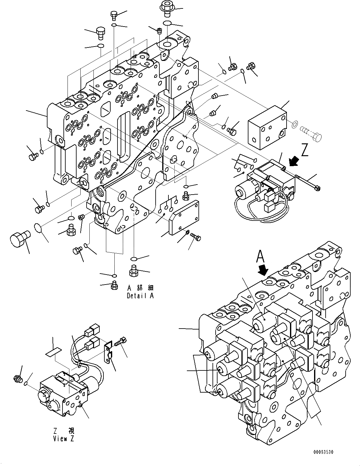 Схема запчастей Komatsu WA500-6 - ГИДРОТРАНСФОРМАТОР И ТРАНСМИССИЯ, УПРАВЛЯЮЩ. КЛАПАН ГИДРОТРАНСФОРМАТОР И ТРАНСМИССИЯ, С ЭКСТРЕНН. УПРАВЛ., АВТОМАТИЧ. УПРАВЛ-Е ТИП