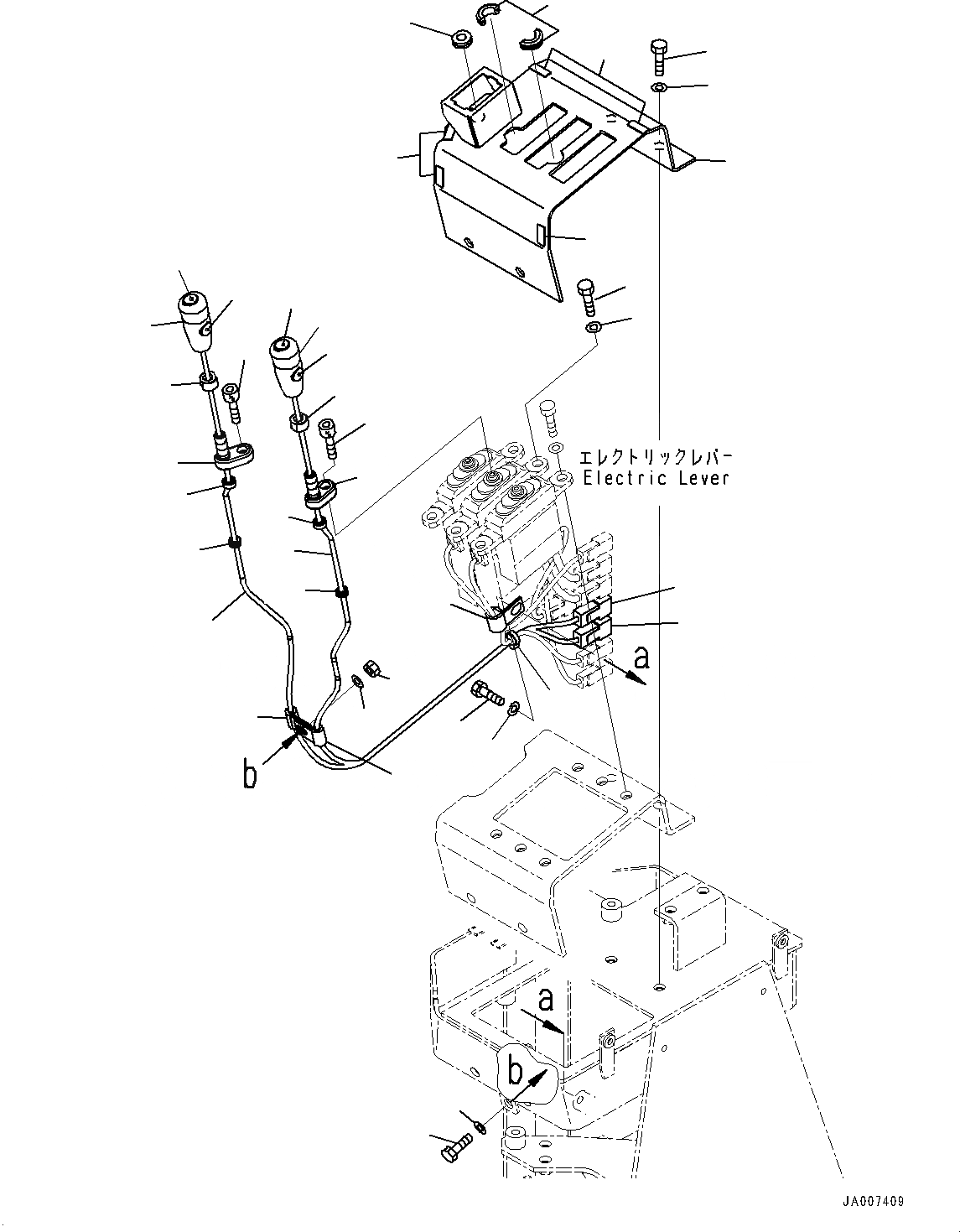 Схема запчастей Komatsu WA500-6 - УПРАВЛЕНИЕ ПОГРУЗКОЙ БЛОК, РЫЧАГ УПРАВЛЕНИЯ РАБОЧИМ ОБОРУДОВАНИЕМ, ПРАВ. (№79-) УПРАВЛЕНИЕ ПОГРУЗКОЙ БЛОК, С 3-Х СЕКЦ. КОНТР. КЛАПАНОМ, ПЕРЕД. РЕВЕРС ПЕРЕКЛЮЧАТЕЛЬ