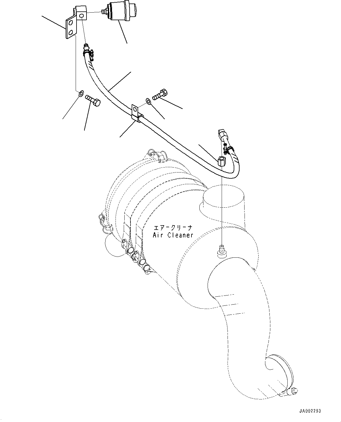 Схема запчастей Komatsu WA150PZ-6 - ДВИГАТЕЛЬ ПРОВОДКА, ИНДИКАТОР ПЫЛИ (№8-) ДВИГАТЕЛЬ ПРОВОДКА
