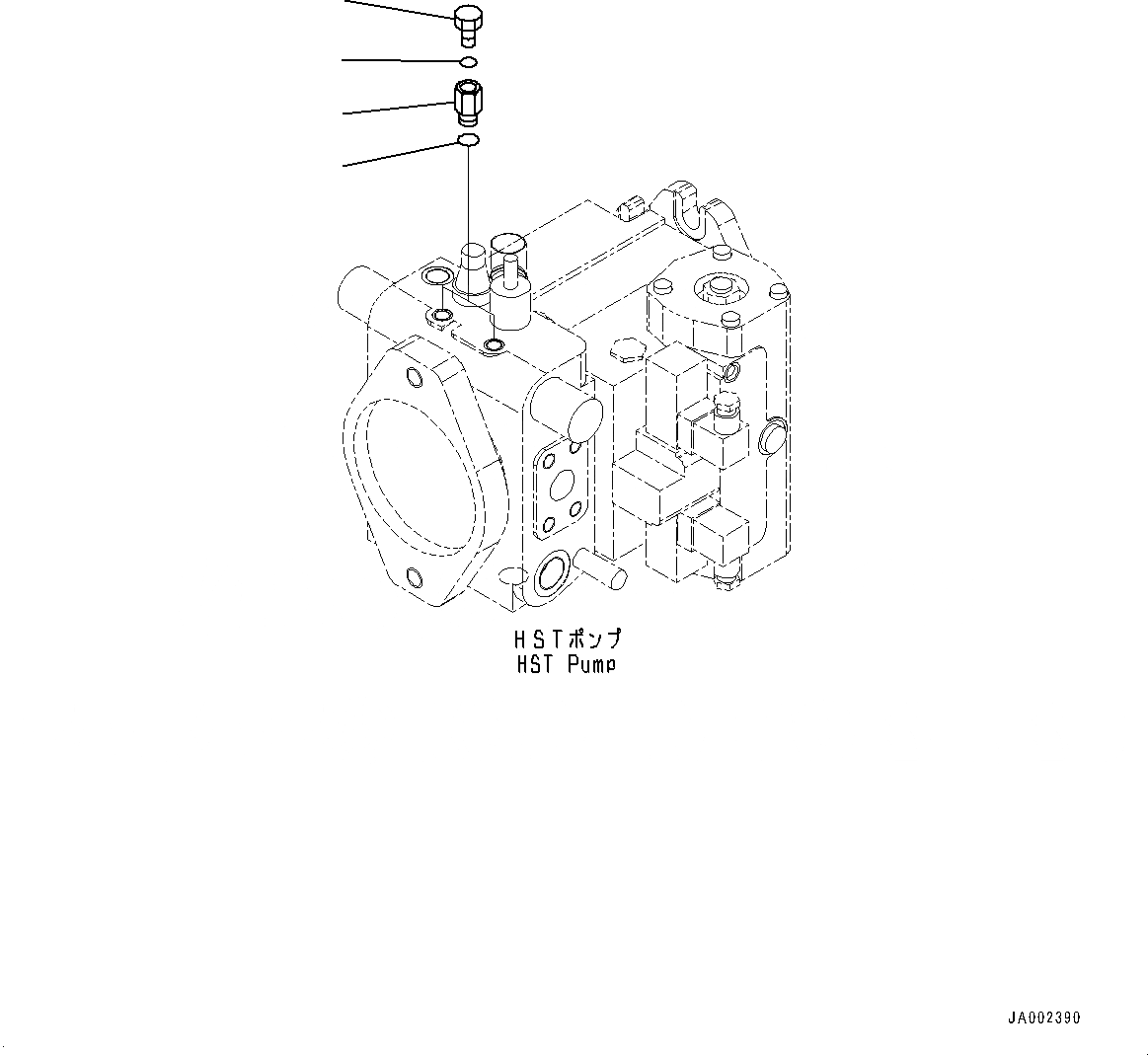 Схема запчастей Komatsu WA150PZ-6 - HYDROSTATIC ТРАНСМИССИЯ (HST) МАСЛОПРОВОДЯЩАЯ ЛИНИЯ, ЗАГЛУШКА (№8-) HYDROSTATIC ТРАНСМИССИЯ (HST) МАСЛОПРОВОДЯЩАЯ ЛИНИЯ