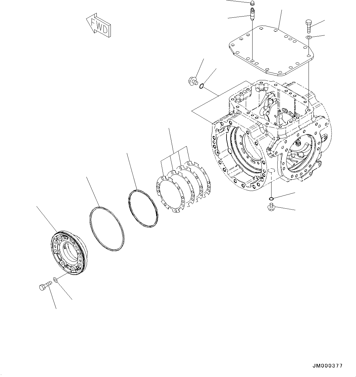 Схема запчастей Komatsu WA150PZ-6 - ПЕРЕДНИЙ МОСТ, ДИФФЕРЕНЦ., КРЫШКА(№8-) ПЕРЕДНИЙ МОСТ, С САМОБЛОКИР. ДИФФЕРЕНЦ.