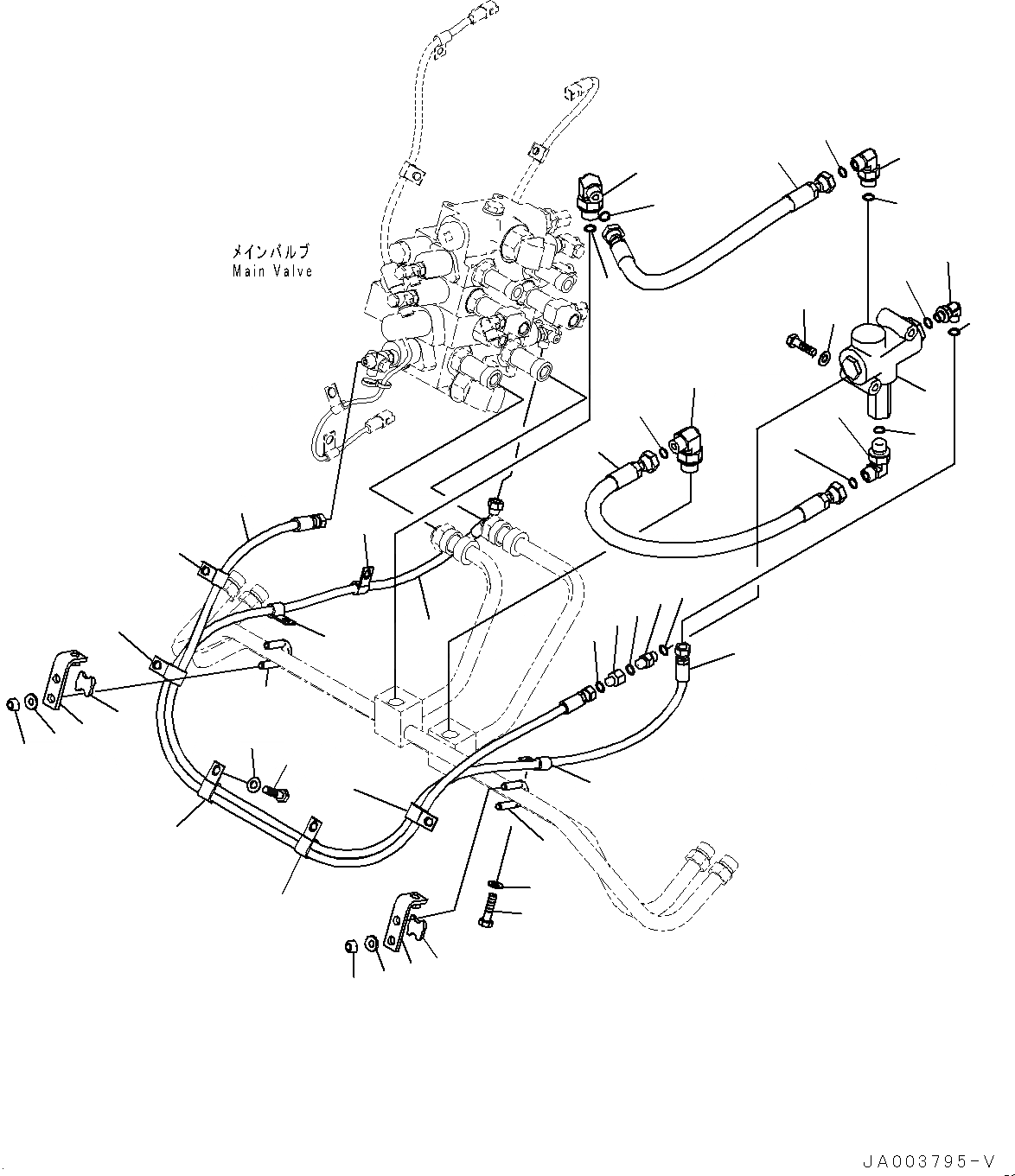 Схема запчастей Komatsu WA150PZ-6 - ГИДРАВЛ УПРАВЛЯЮЩ. КЛАПАН, ТРУБЫ СТРЕЛЫ (№8-) ГИДРАВЛ УПРАВЛЯЮЩ. КЛАПАН