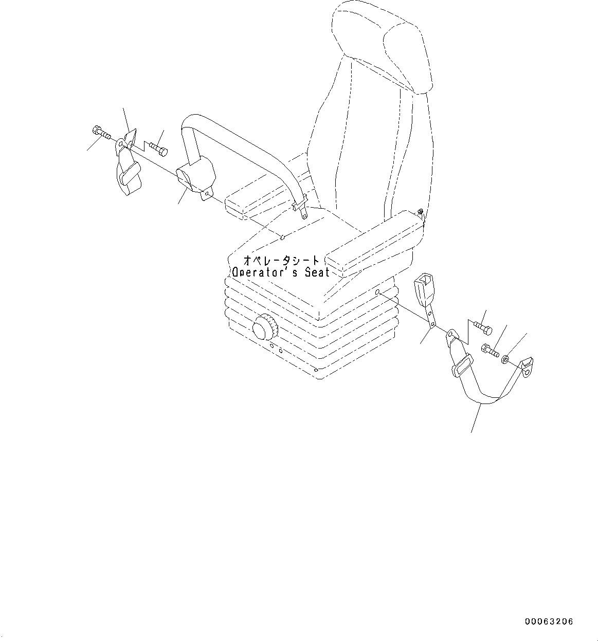 Схема запчастей Komatsu WA150PZ-6 - РЕМЕНЬ БЕЗОПАСНОСТИ (№8-8) РЕМЕНЬ БЕЗОПАСНОСТИ