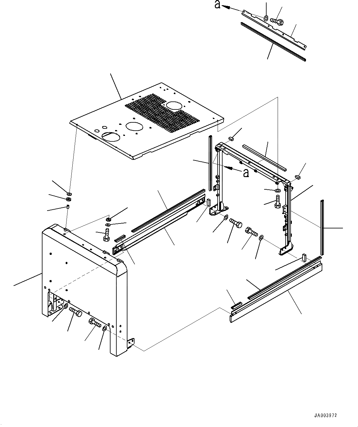 Схема запчастей Komatsu WA150PZ-6 - КАПОТ, КАПОТ (№8-8) КАПОТ