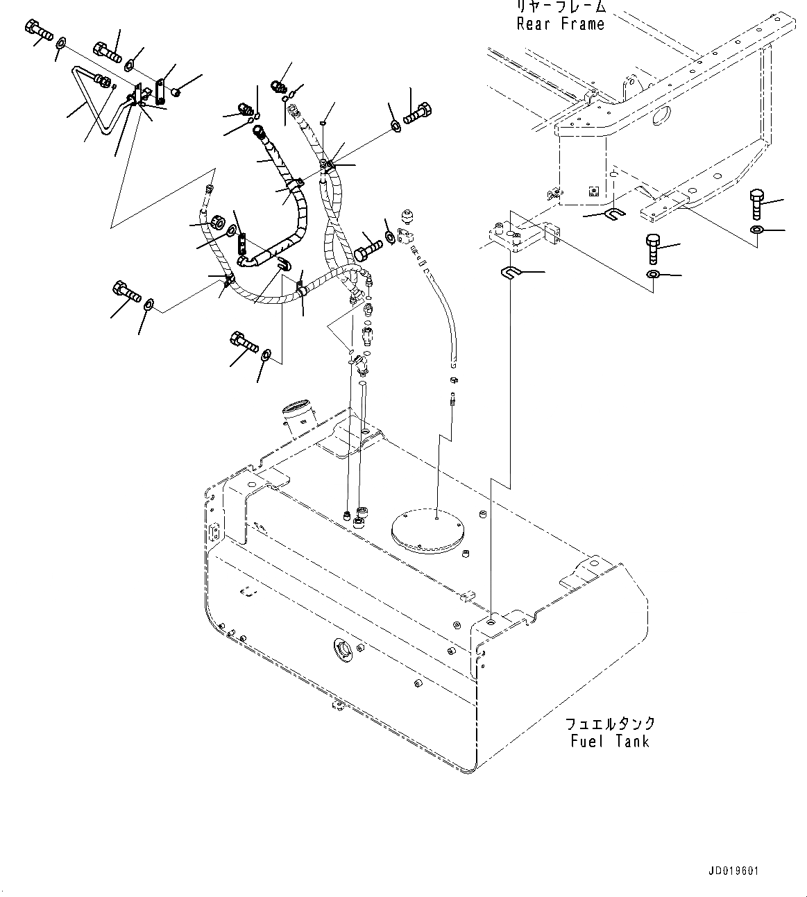 Схема запчастей Komatsu WA500-6 - ТОПЛИВН. БАК., КРЕПЛЕНИЕ (№79-) ТОПЛИВН. БАК., БЕЗ ТОПЛИВН. БЫСТР. ЗАПРАВ. СИСТЕМА