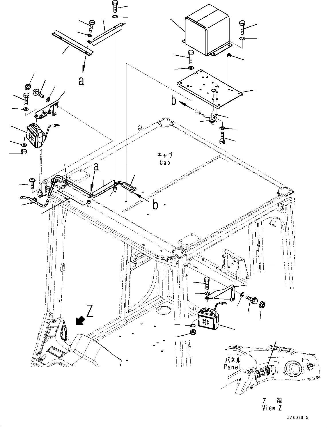 Схема запчастей Komatsu WA500-6 - ПЕРЕДН. ЛАМПА РАБОЧ. ОСВЕЩЕНИЯ (№79-) ПЕРЕДН. ЛАМПА РАБОЧ. ОСВЕЩЕНИЯ, ДЛЯ ПРЕФИЛЬТР TURBO 