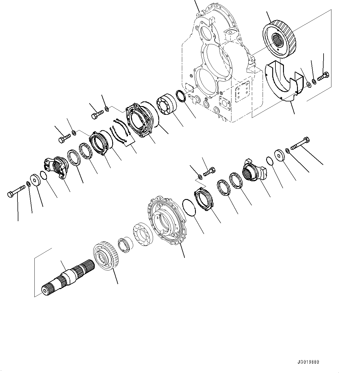 Схема запчастей Komatsu WA500-6 - ГИДРОТРАНСФОРМАТОР И ТРАНСМИССИЯ, ВЫХОДНОЙ ВАЛ ГИДРОТРАНСФОРМАТОР И ТРАНСМИССИЯ, БЕЗ ЭКСТРЕНН. РУЛЕВ. УПРАВЛЕНИЕ, АВТОМАТИЧ. УПРАВЛ-Е ТИП