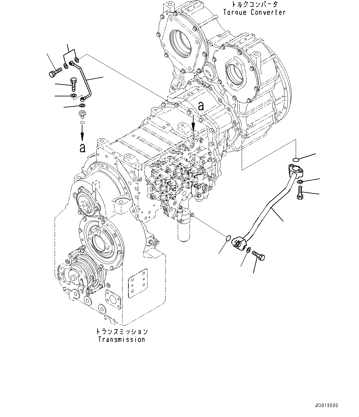 Схема запчастей Komatsu WA500-6 - ГИДРОТРАНСФОРМАТОР И ТРАНСМИССИЯ, ГТР ПОТОК ТРУБЫ (№79-) ГИДРОТРАНСФОРМАТОР И ТРАНСМИССИЯ, БЛОКИР.UP ТИП, С ЭКСТРЕНН. УПРАВЛ., АВТОМАТИЧ. УПРАВЛ-Е ТИП