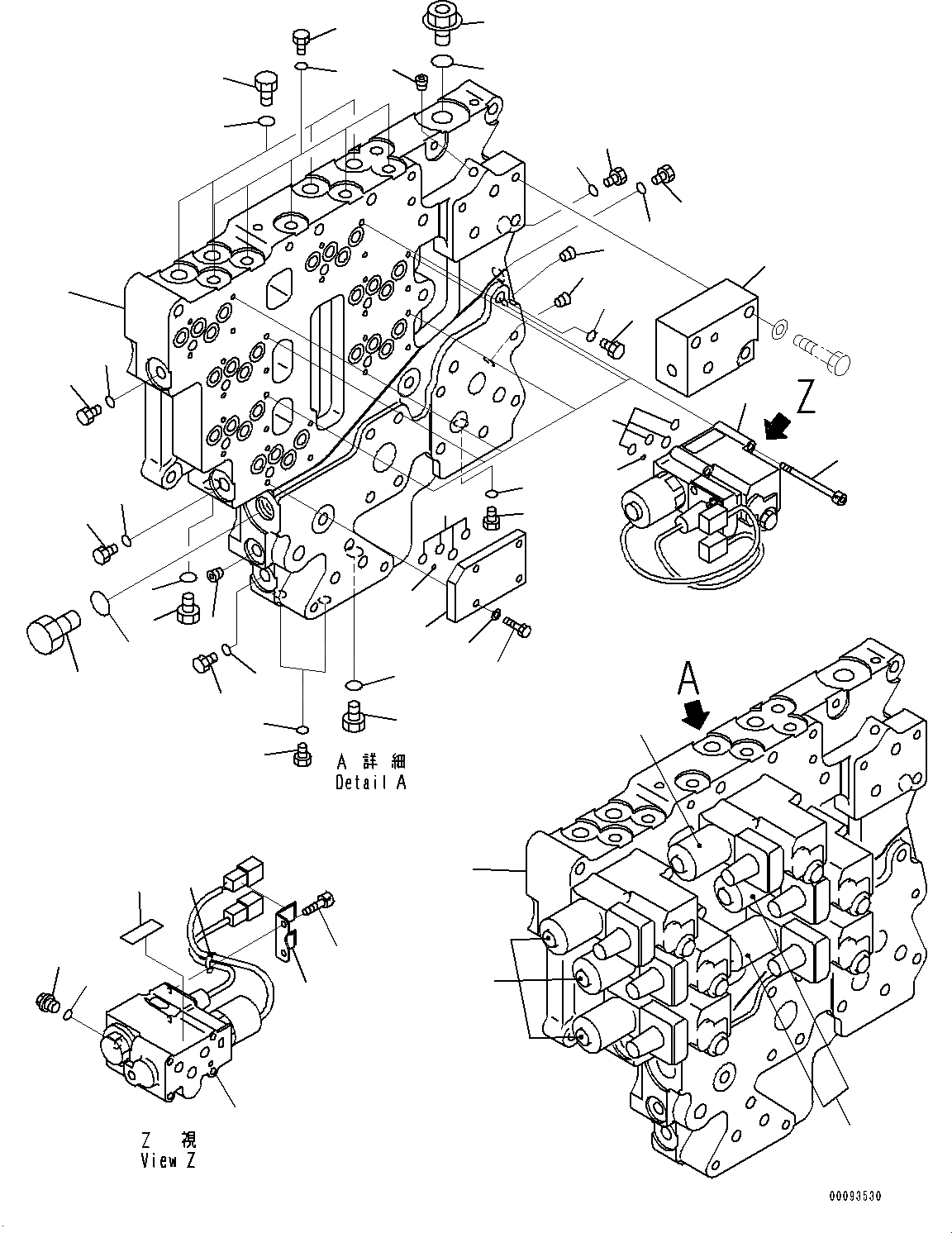 Схема запчастей Komatsu WA500-6 - ГИДРОТРАНСФОРМАТОР И ТРАНСМИССИЯ, УПРАВЛЯЮЩ. КЛАПАН ГИДРОТРАНСФОРМАТОР И ТРАНСМИССИЯ, С ЭКСТРЕНН. УПРАВЛ., АВТОМАТИЧ. УПРАВЛ-Е ТИП