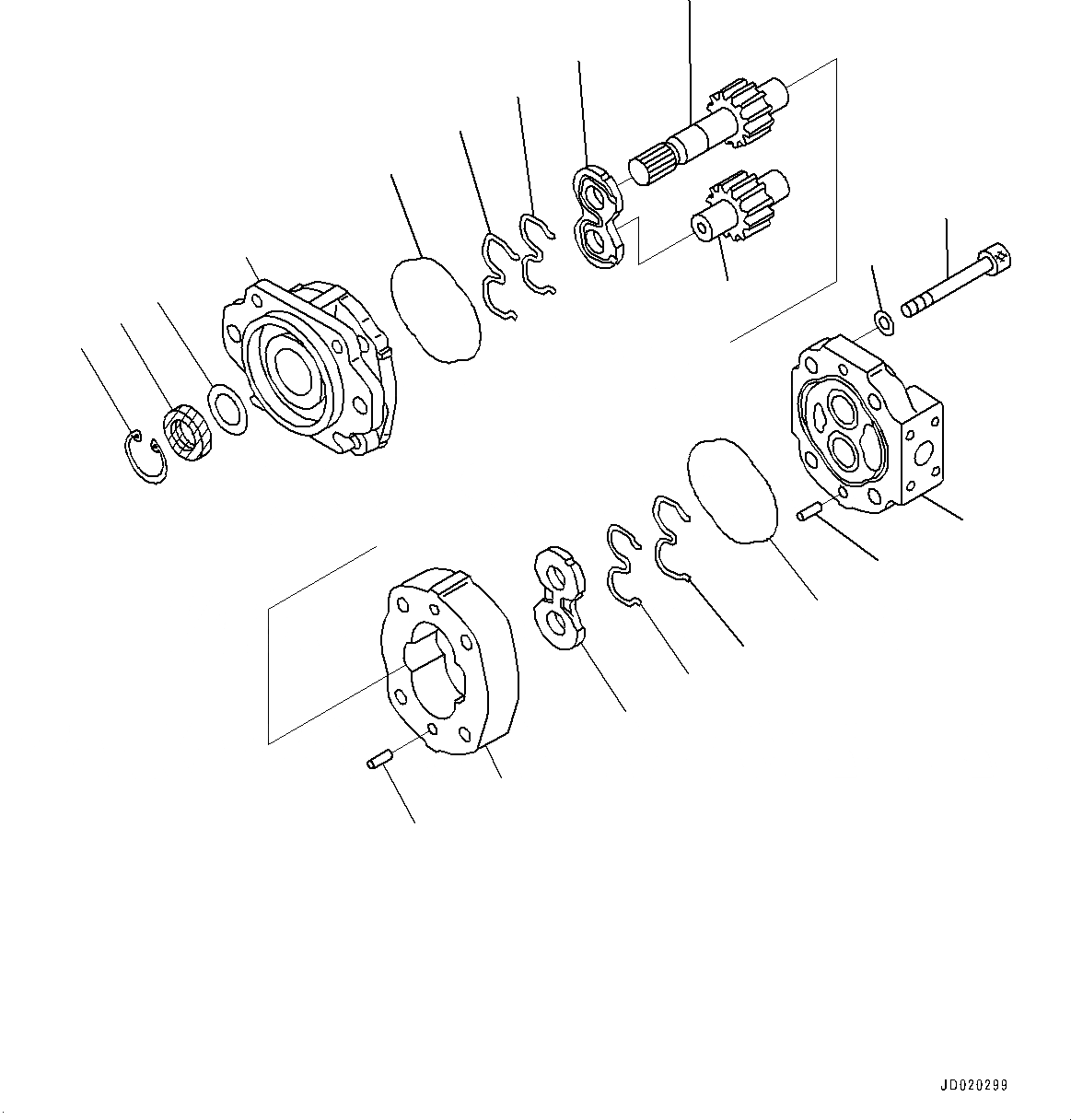 Схема запчастей Komatsu WA500-6 - ГИДР. НАСОС., ВЕНТИЛЯТОР И НАСОС ОХЛАЖДЕНИЯ ТОРМОЗОВ (/) (№79-) ГИДР. НАСОС., С ТОРМОЗ. МАСЛ. СИСТЕМА ОХЛАЖДЕНИЯ