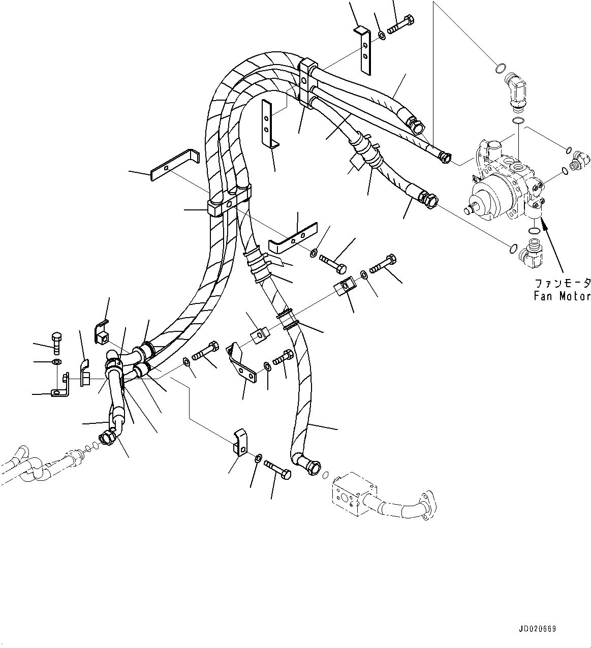 Схема запчастей Komatsu WA500-6 - ВЕНТИЛЯТОР ОХЛАЖДЕНИЯ ПРИВОД ТРУБЫ (№79-) ВЕНТИЛЯТОР ОХЛАЖДЕНИЯ ПРИВОД ТРУБЫ