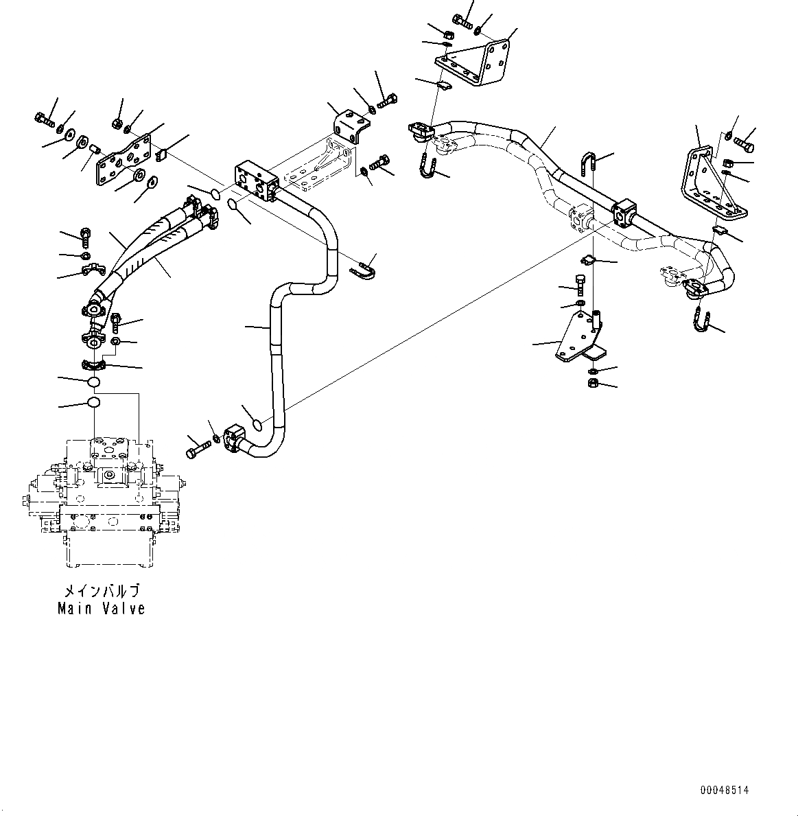 Схема запчастей Komatsu WA500-6 - ГИДРОЛИНИЯ, ГИДРОЦИЛИНДР ПОДЪЕМА ТРУБЫ (/) (№79-) ГИДРОЛИНИЯ, С 2-Х СЕКЦИОНН. УПРАВЛЯЮЩ. КЛАПАН, ТОРМОЗ. МАСЛ. СИСТЕМА ОХЛАЖДЕНИЯ, ПРОХОДНОЙ ФИЛЬТР, БЕЗ ECSS