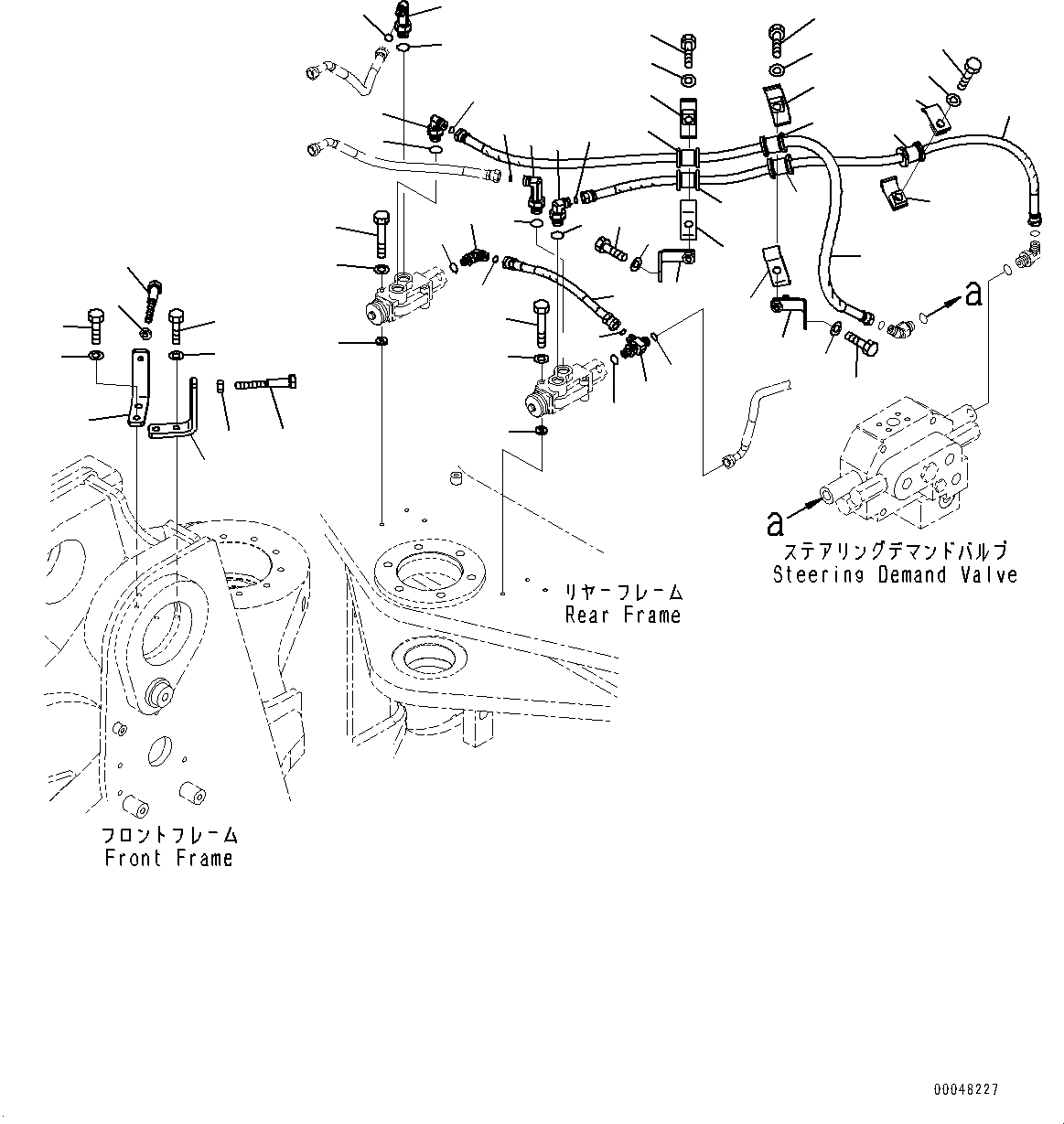 Схема запчастей Komatsu WA500-6 - РУЛЕВ. УПРАВЛЕНИЕ ГИДРОЛИНИЯ, ЛИНИЯ КЛАПАНА ОСТАНОВКИ (№79-) РУЛЕВ. УПРАВЛЕНИЕ ГИДРОЛИНИЯ, С ЭКСТРЕНН. УПРАВЛ., АВТОМАТИЧ. УПРАВЛ-Е ТИП, ПРОХОДНОЙ ФИЛЬТР