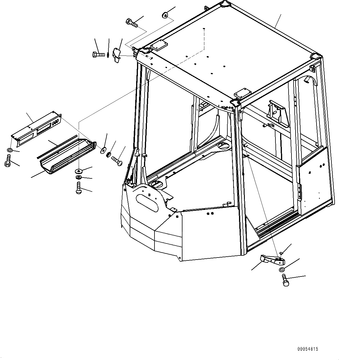 Схема запчастей Komatsu WA500-6 - КАБИНА ROPS, КУЗОВ (№79-9) КАБИНА ROPS, SEPARATE ТИП, ЭКСТРЕНН. ESКРЫШКАE ПРАВ. ДВЕРЬ, РАМА ОКНА