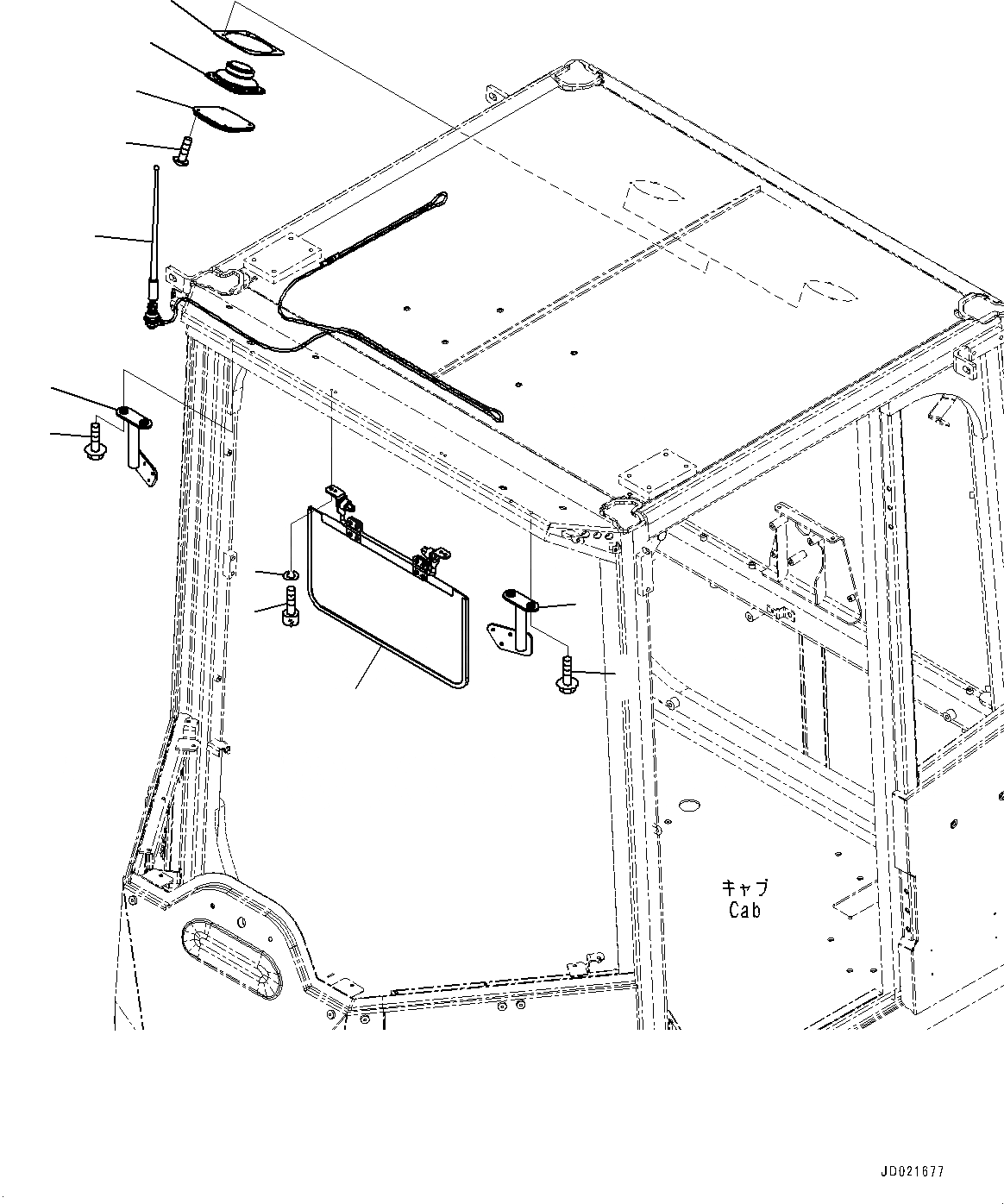 Схема запчастей Komatsu WA500-6 - КАБИНА ROPS, КОЗЫРЕК (№79-9) КАБИНА ROPS, SEPARATE ТИП, ЭКСТРЕНН. ESКРЫШКАE ПРАВ. ДВЕРЬ, РАМА ОКНА