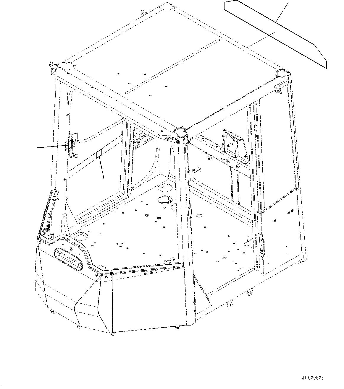 Схема запчастей Komatsu WA500-6 - КАБИНА ROPS, МАРКИРОВКА (№79-9) КАБИНА ROPS, SEPARATE ТИП, ЭКСТРЕНН. ESКРЫШКАE ПРАВ. ДВЕРЬ, РАМА ОКНА