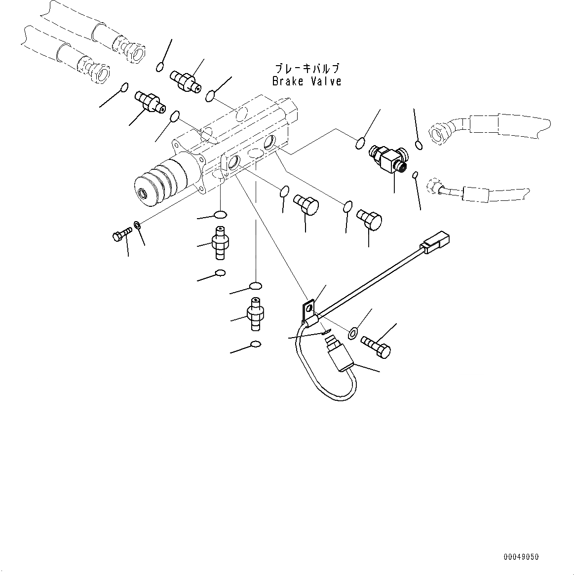 Схема запчастей Komatsu WA500-6 - ПОЛ, ТОРМОЗНОЙ КЛАПАН (/) (№79-) ПОЛ, С КАБИНОЙ ОБОГРЕВАТЕЛЬ.